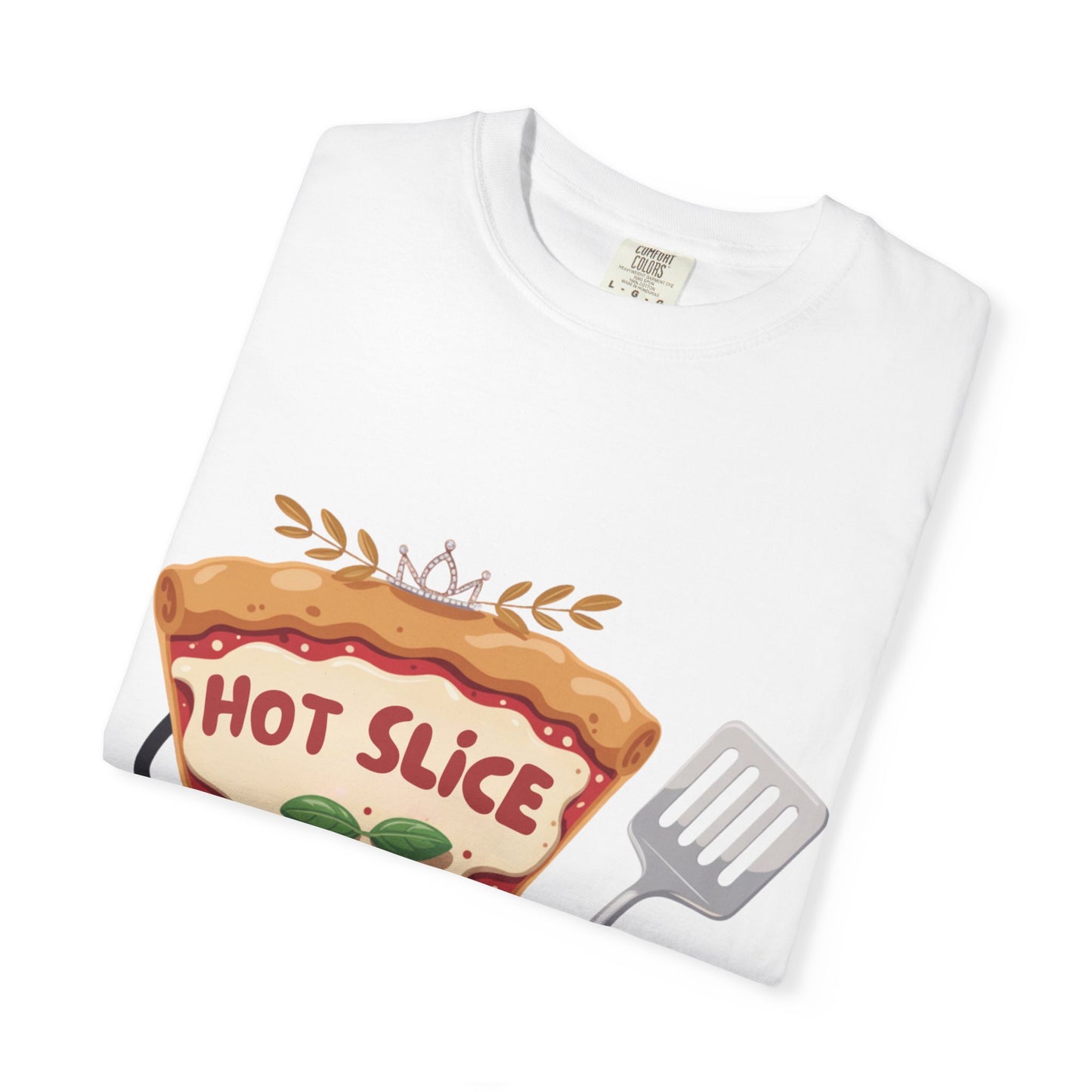 "Hot Slice Mama" Unisex Garment-Dyed T-Shirt - Fun Foodie Tee for Pizza Lovers