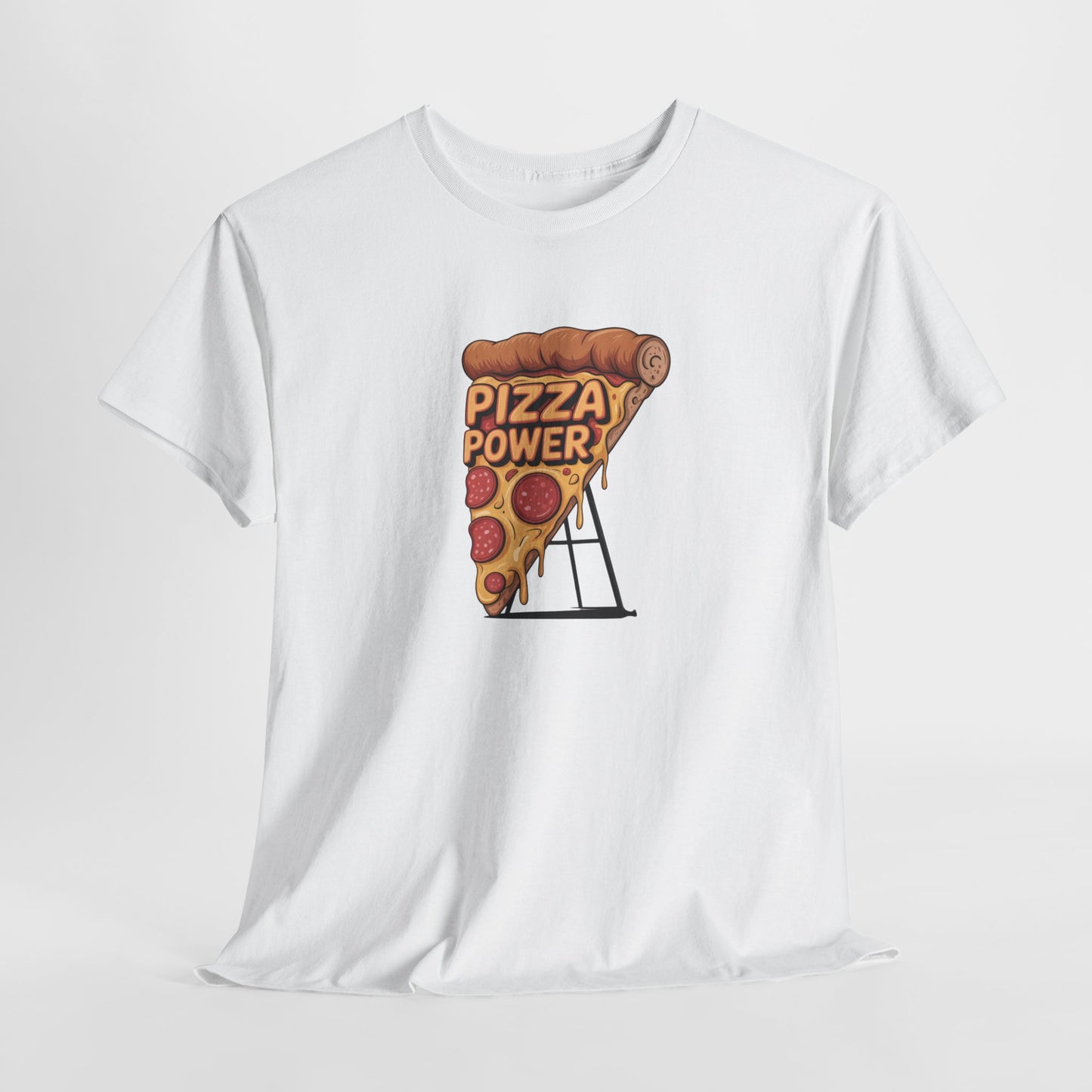 Pizza Power Unisex Heavy Cotton Tee | Fun Foodie Shirt, Gift for Pizza Lovers, Casual Wear, Foodie Fashion, Comfortable & Stylish Tee