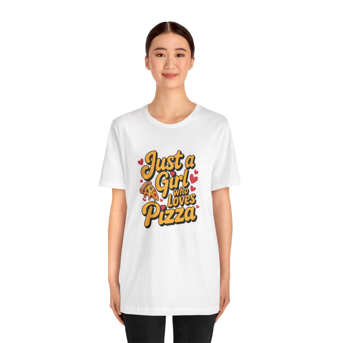 Just a Girl Who Loves Pizza – Cute Heart Slice T-Shirt