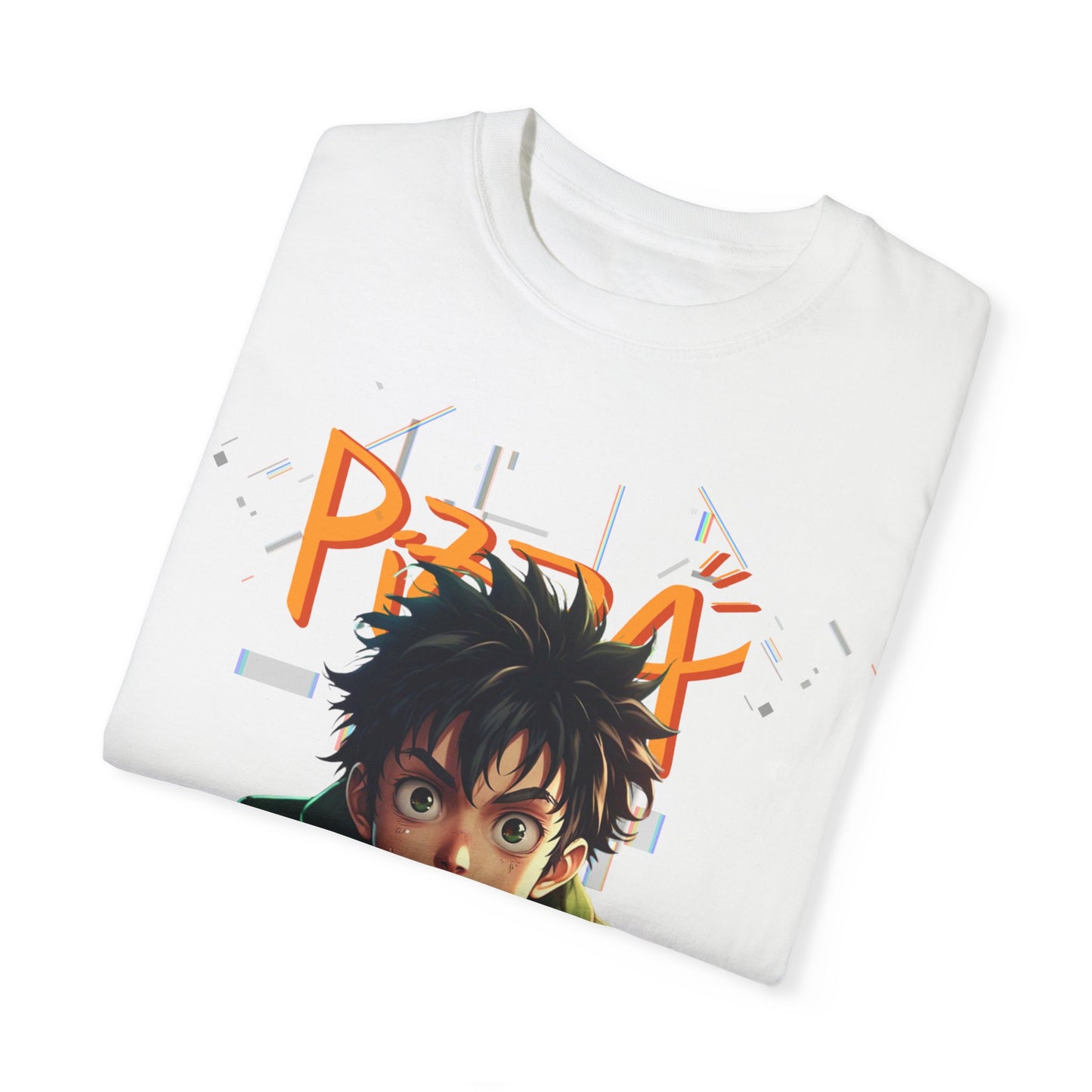 Anime Pizza Lover Unisex Garment-Dyed T-Shirt | Fun Graphic Tee for Foodies