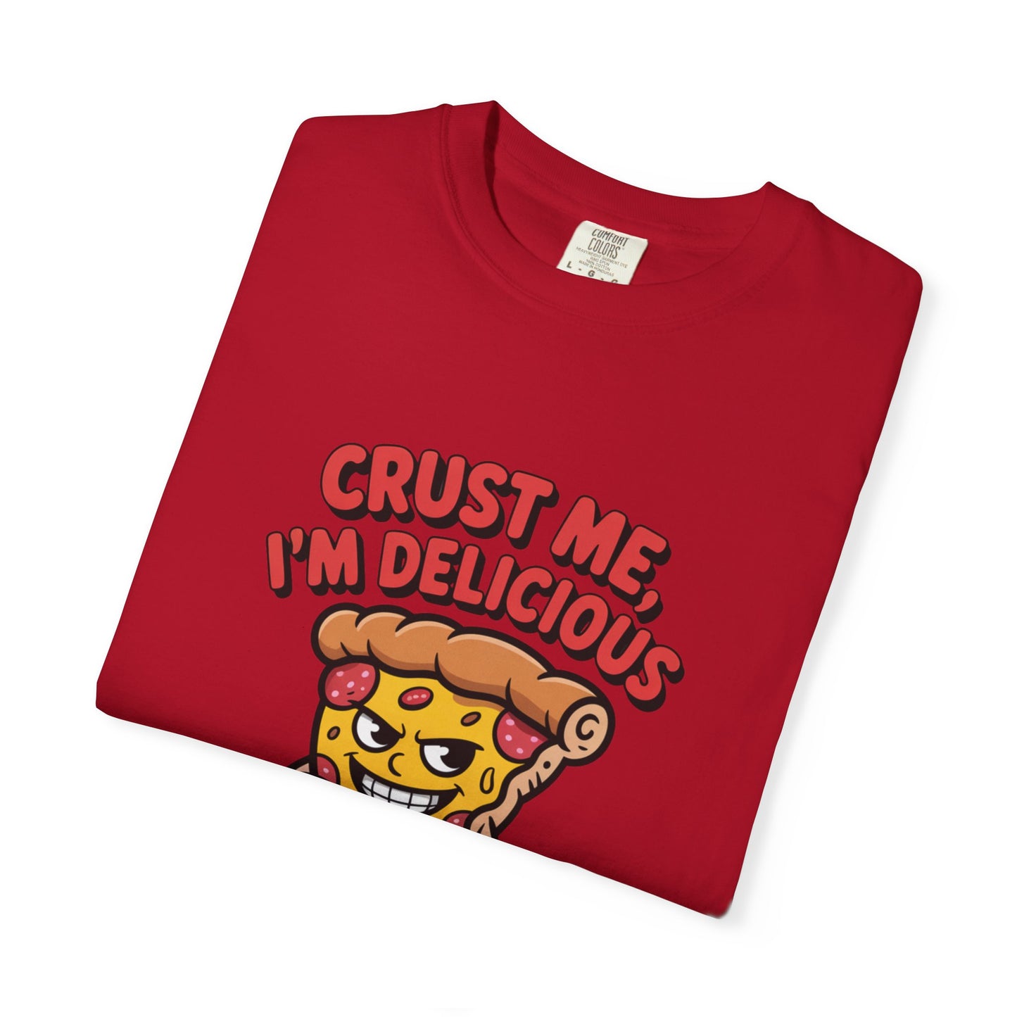 Crust Me, I’m Delicious – Confident Slice Character Shirt