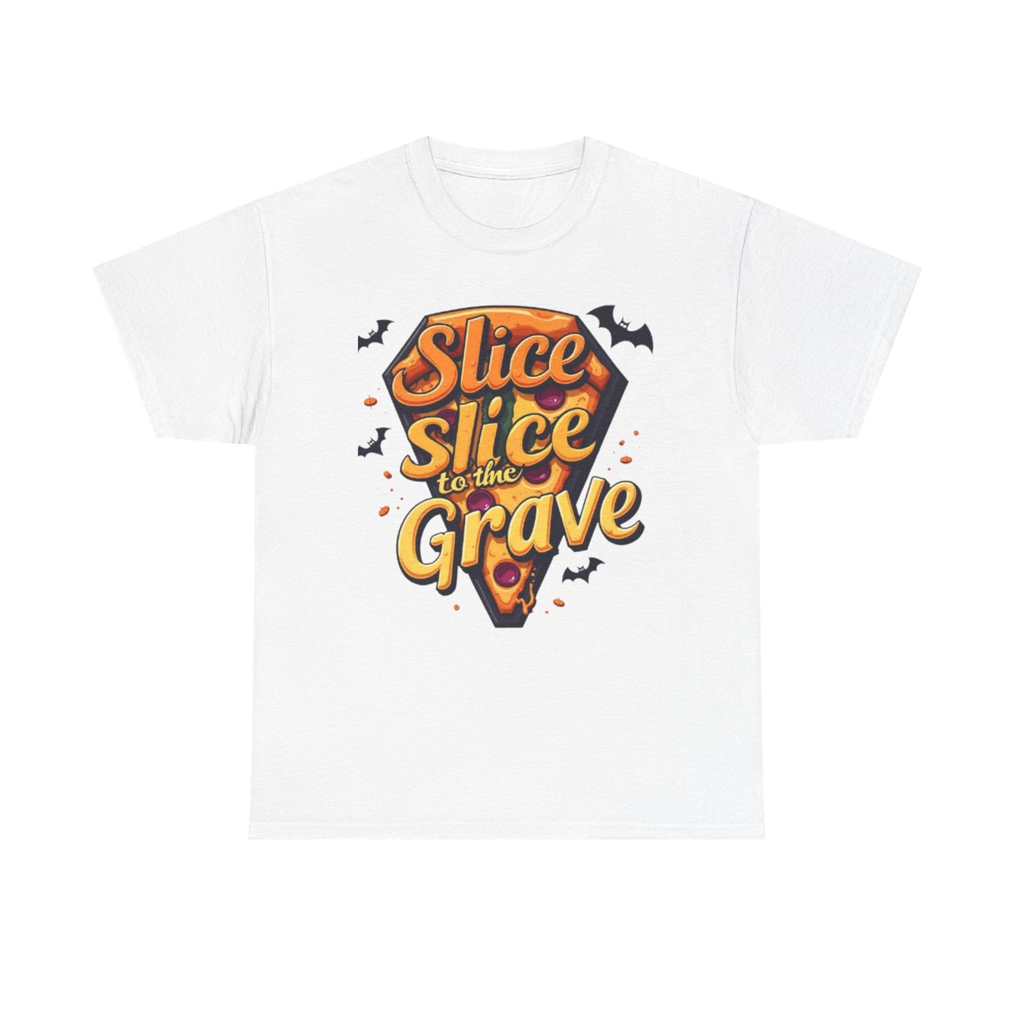 Pizza Grave Halloween Tee, Graphic Tee, Unisex Cotton Shirt, Halloween Costume, Pizza Lover Gift