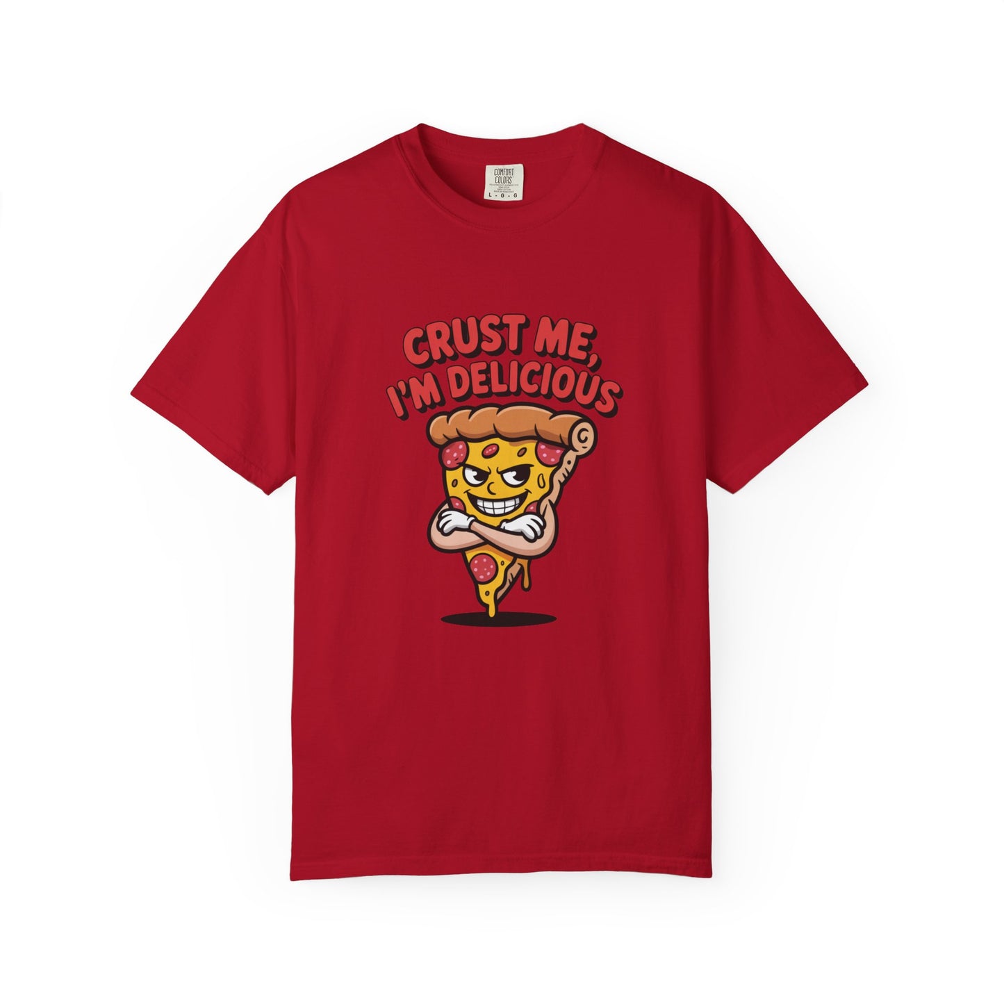 Crust Me, I’m Delicious – Confident Slice Character Shirt