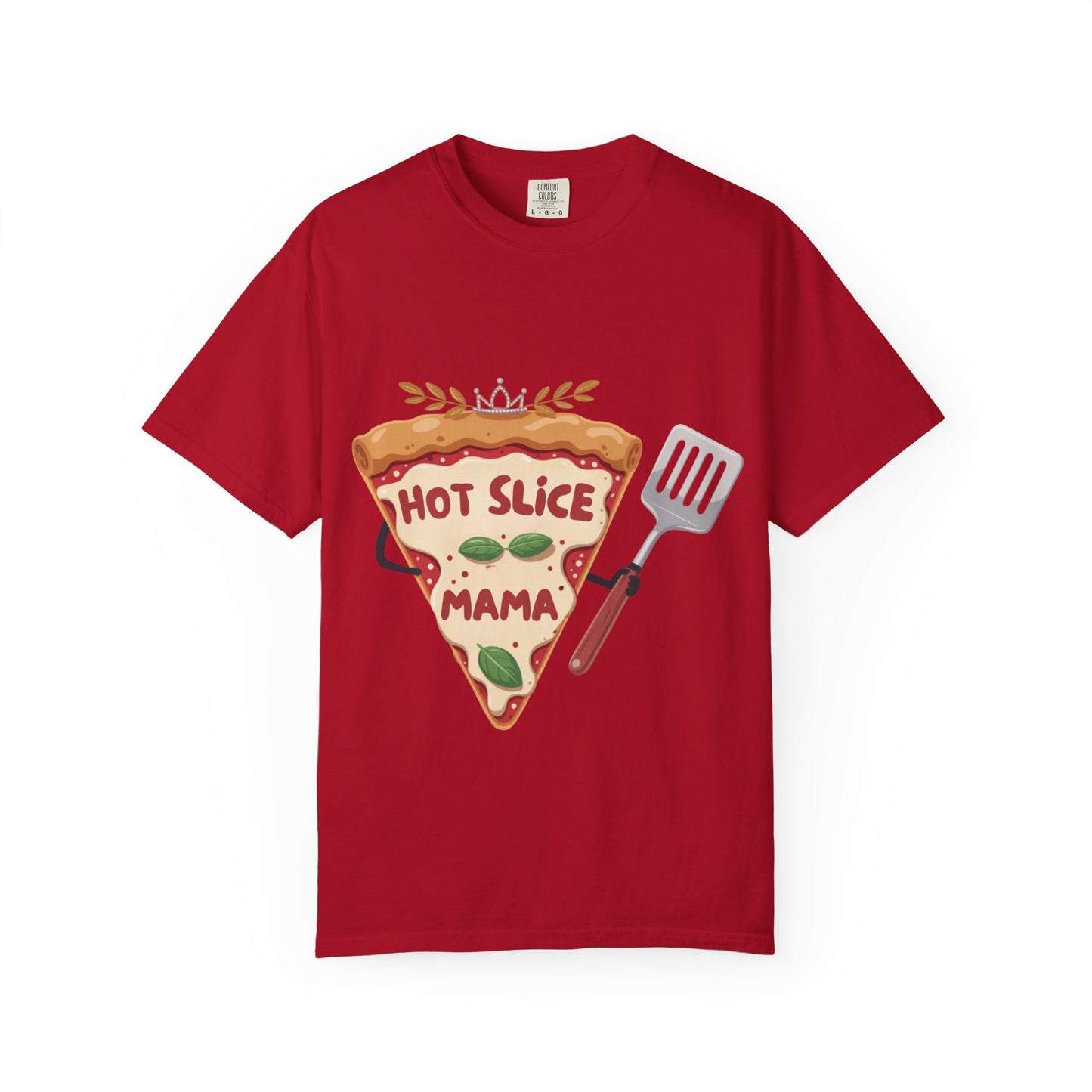 "Hot Slice Mama" Unisex Garment-Dyed T-Shirt - Fun Foodie Tee for Pizza Lovers