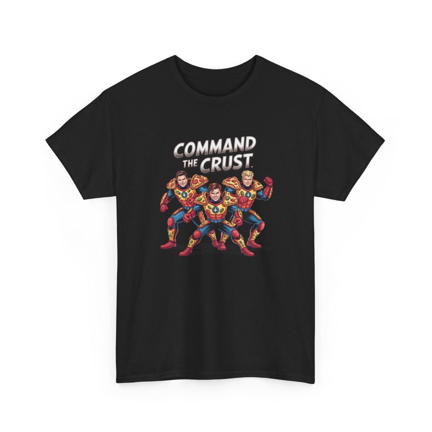 Command the Crust – Pizza Armor Squad T-Shirt