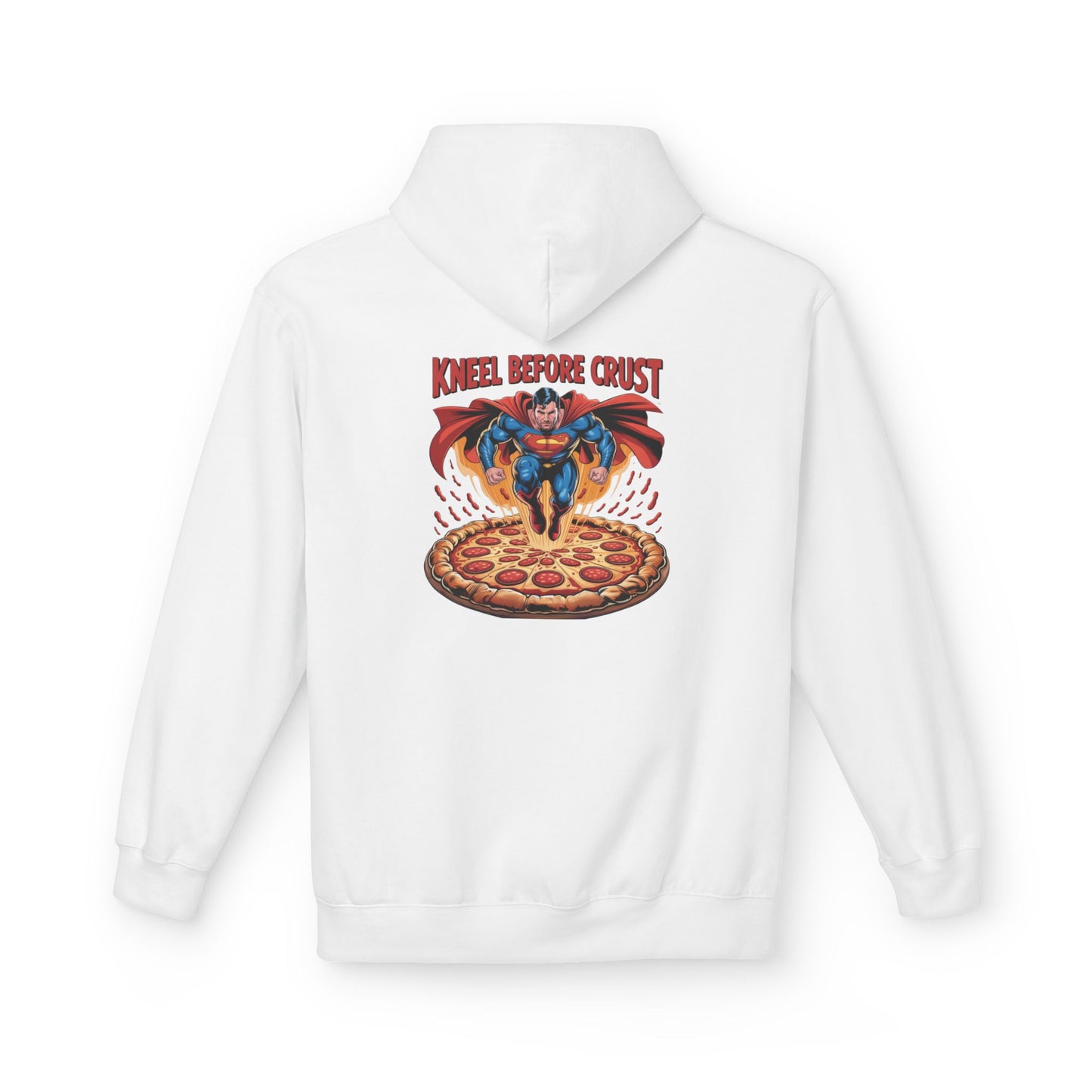 'Kneel Before Crust' Pizza Lover's Fleece Hoodie