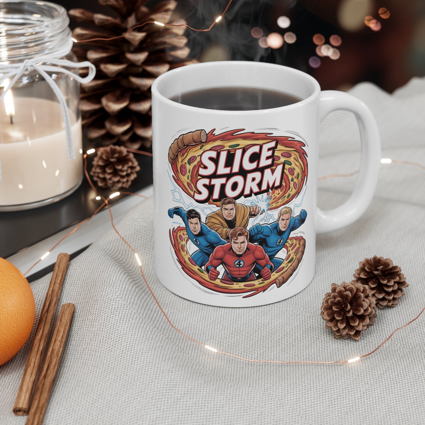 Slice Storm – Fantastic Four Pizza Tornado Mug