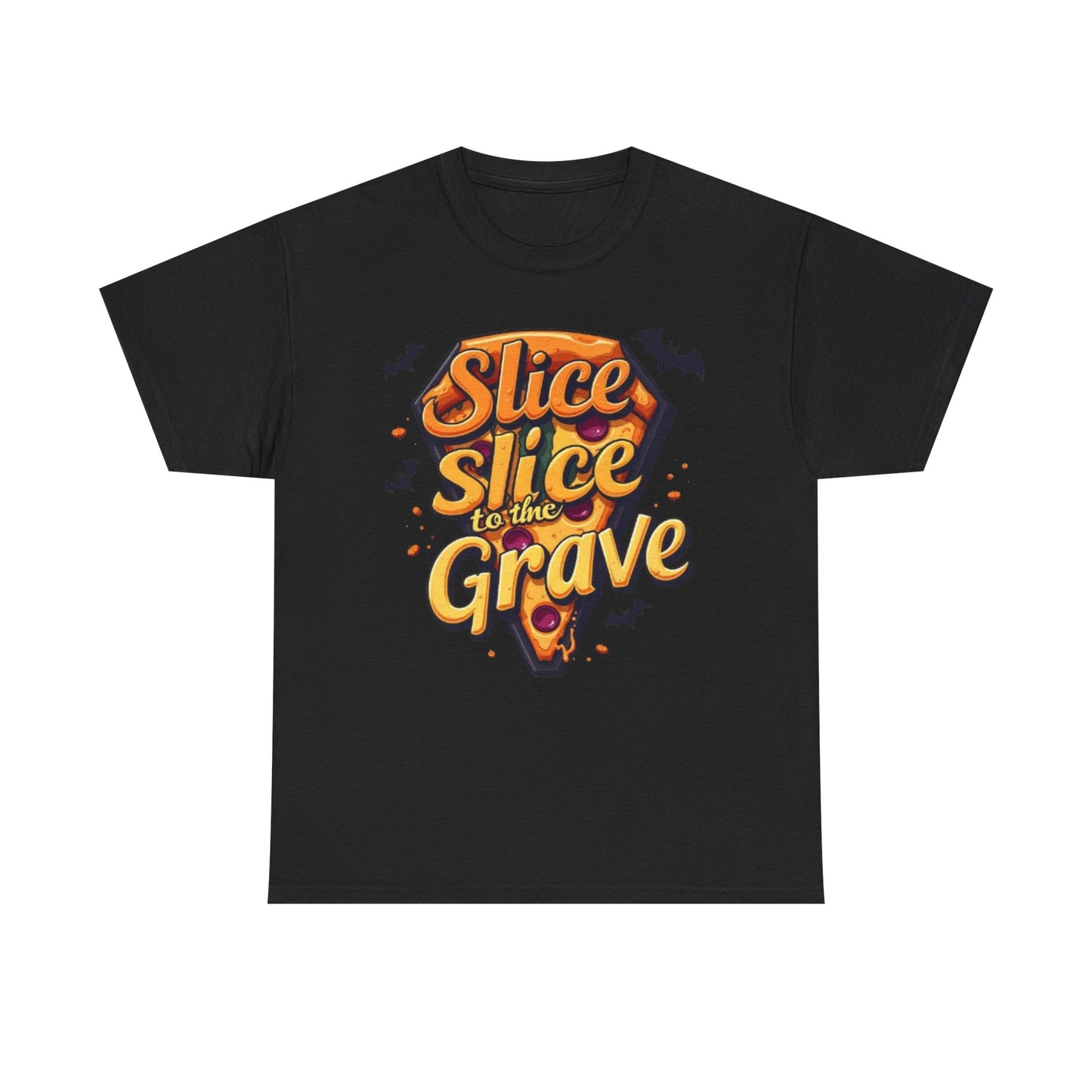 Pizza Grave Halloween Tee, Graphic Tee, Unisex Cotton Shirt, Halloween Costume, Pizza Lover Gift