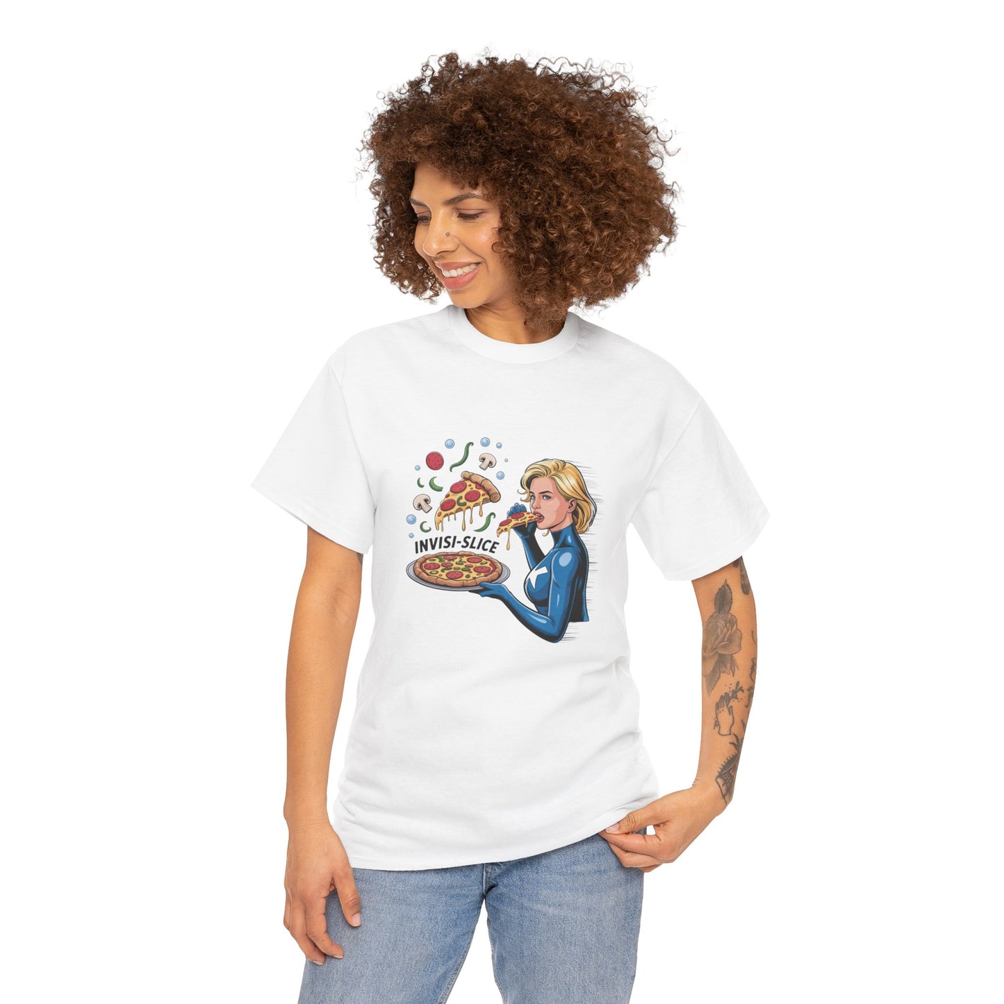 Invisible Slice – Sue Storm Pizza Shirt