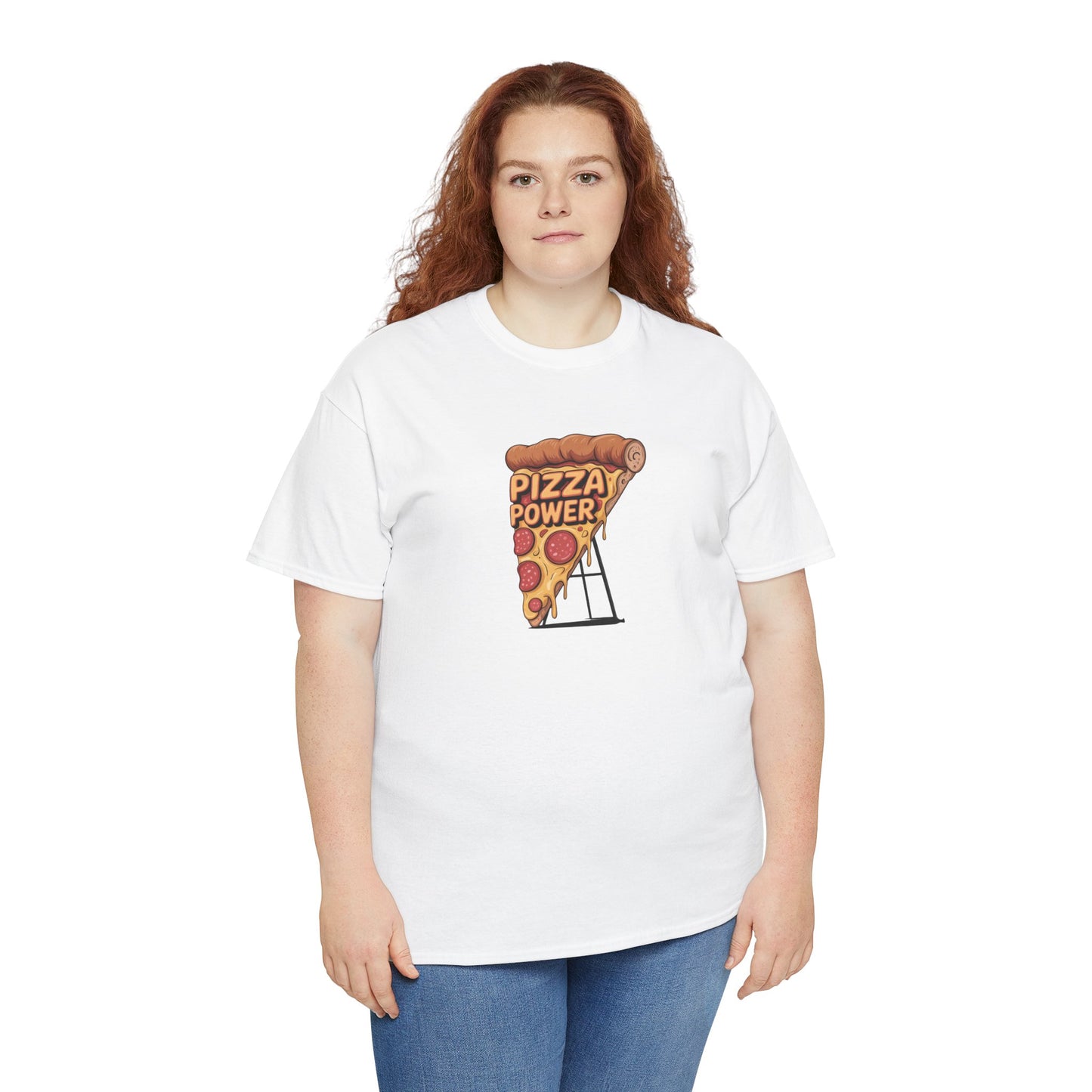 Pizza Power Unisex Heavy Cotton Tee | Fun Foodie Shirt, Gift for Pizza Lovers, Casual Wear, Foodie Fashion, Comfortable & Stylish Tee