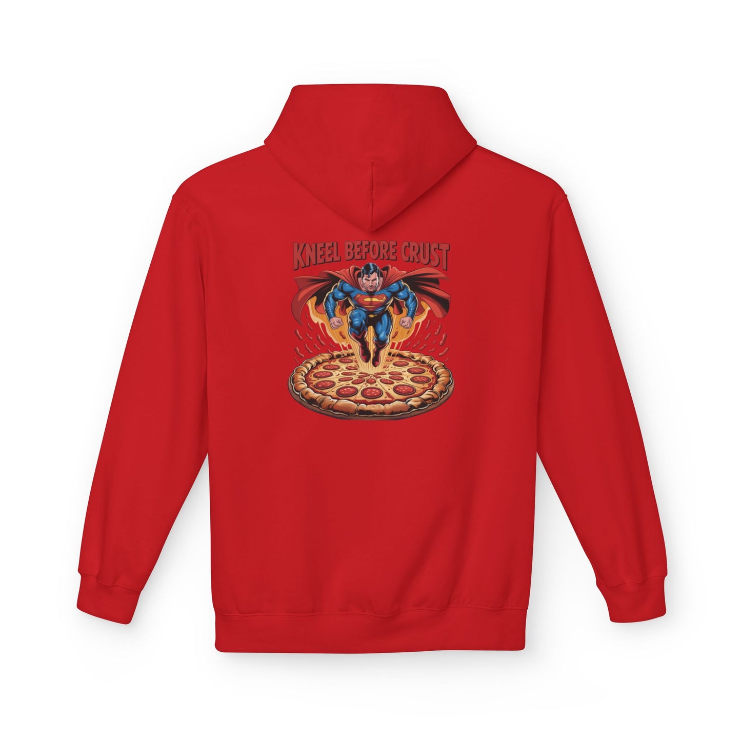 'Kneel Before Crust' Pizza Lover's Fleece Hoodie