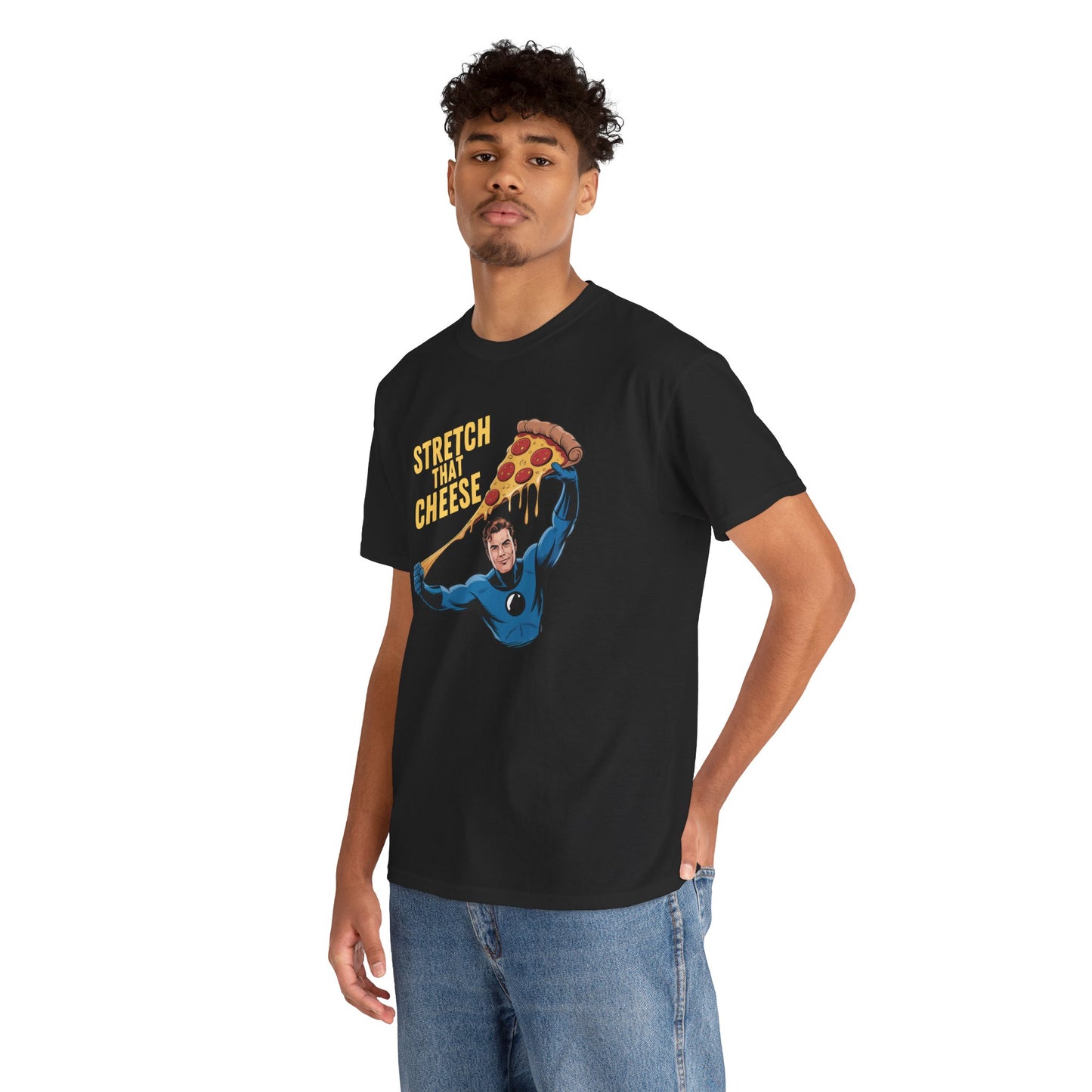 Stretch That Cheese – Mr. Fantastic Pizza Pull Tee