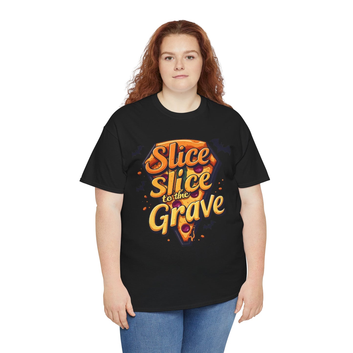 Pizza Grave Halloween Tee, Graphic Tee, Unisex Cotton Shirt, Halloween Costume, Pizza Lover Gift