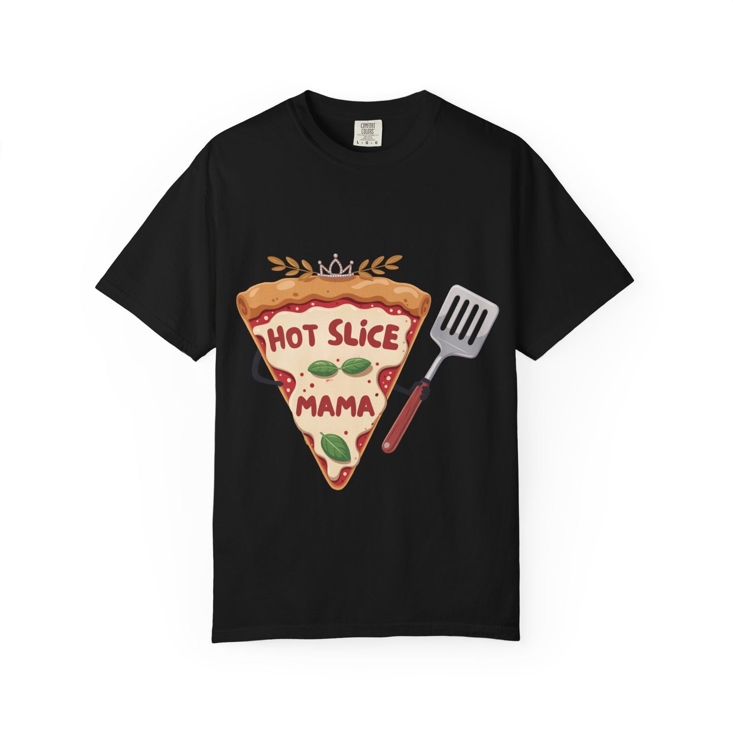 "Hot Slice Mama" Unisex Garment-Dyed T-Shirt - Fun Foodie Tee for Pizza Lovers
