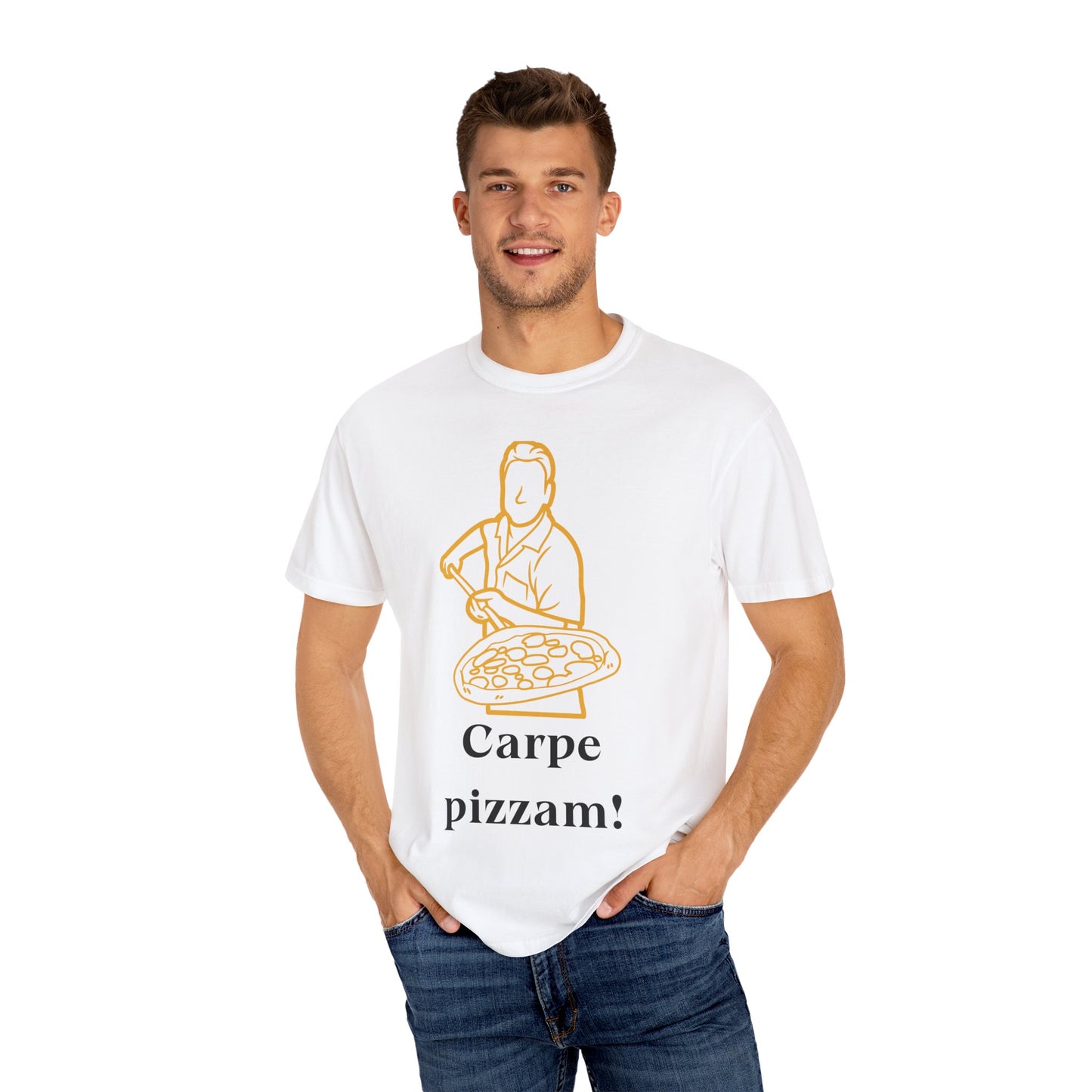 Carpe Pizzam Unisex Garment-Dyed T-Shirt - Perfect for Pizza Lovers!