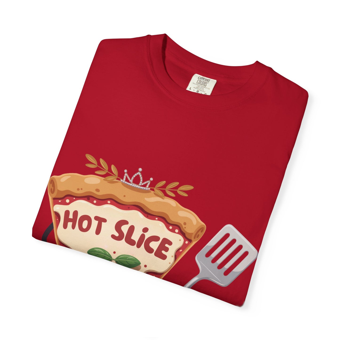 "Hot Slice Mama" Unisex Garment-Dyed T-Shirt - Fun Foodie Tee for Pizza Lovers