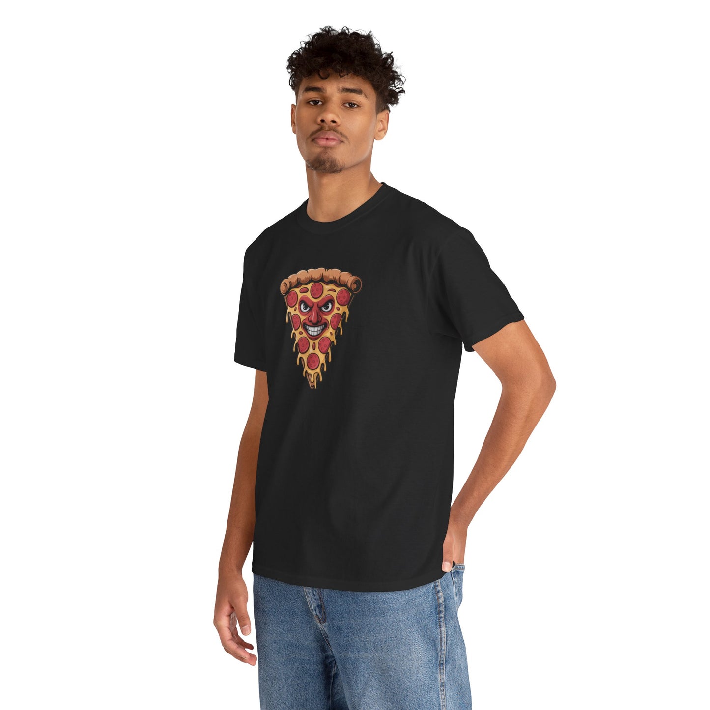 Pizza Lover Unisex Heavy Cotton Tee | Fun Foodie Shirt, Casual Wear, Gift for Foodies, Pizza Party, Food-Themed Apparel