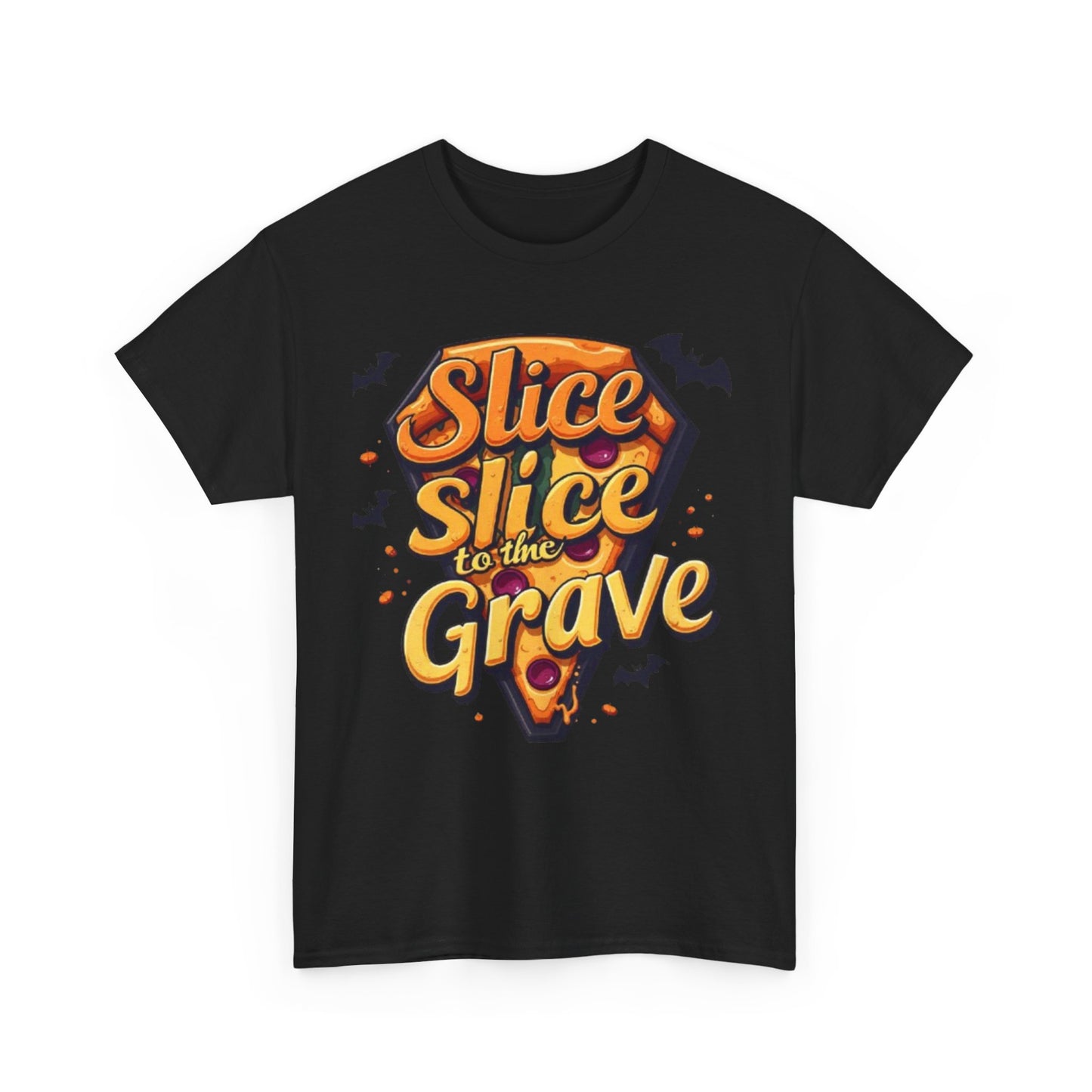 Pizza Grave Halloween Tee, Graphic Tee, Unisex Cotton Shirt, Halloween Costume, Pizza Lover Gift
