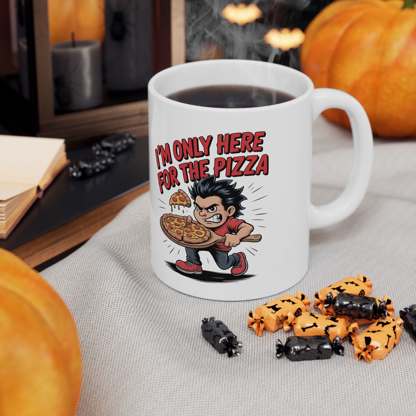 I’m Only Here for the Pizza – Angry Crust Collector Mug