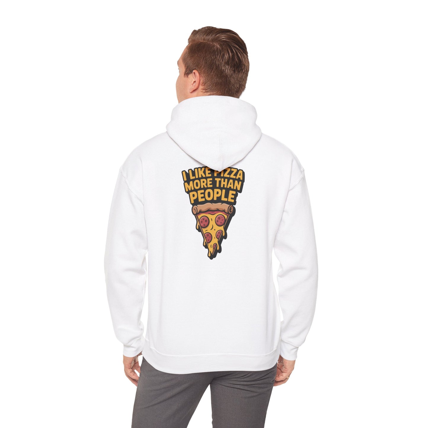 I Like Pizza More Than People – Sarcastic Slice Hoodie