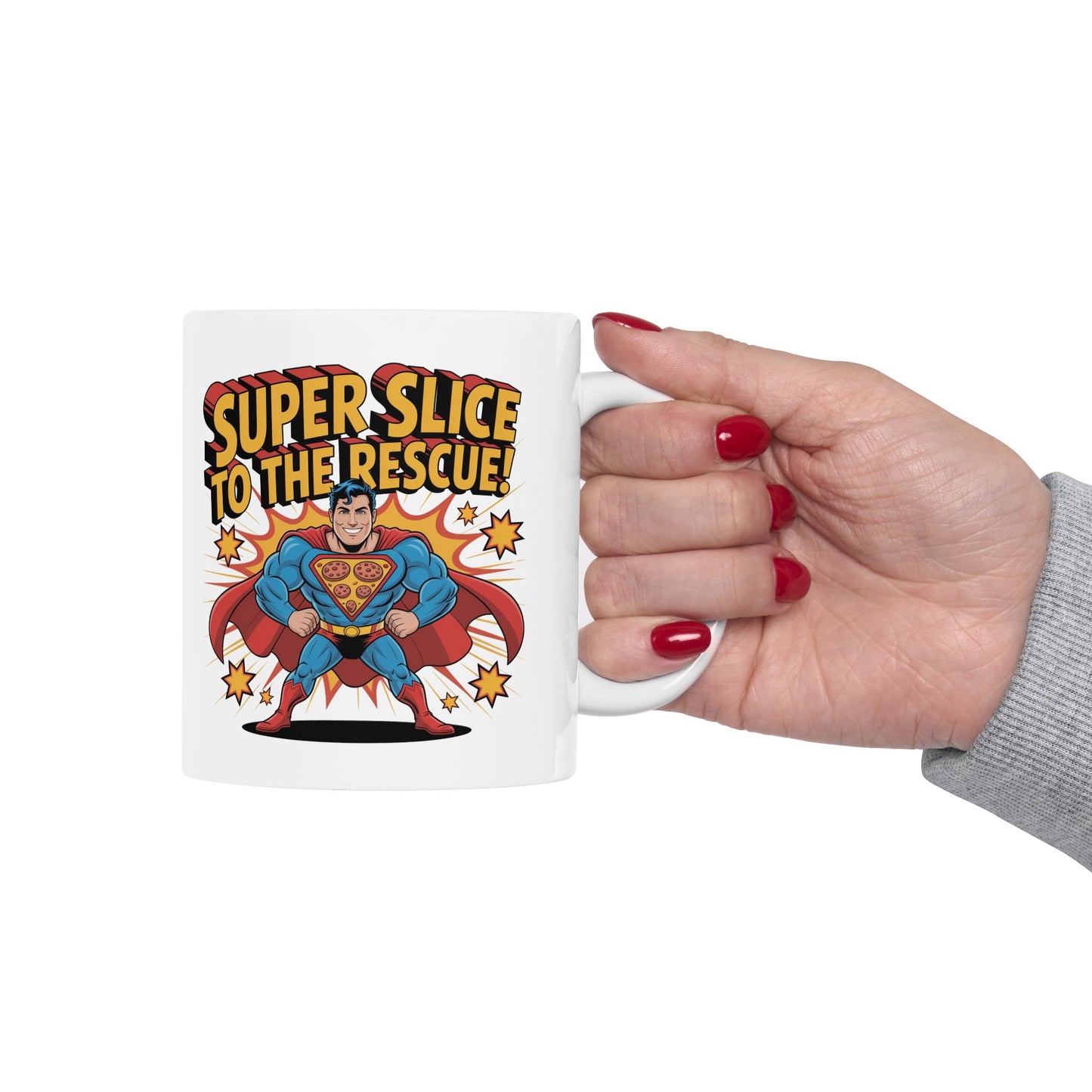 Super Slice to the Rescue Heroic Ceramic Mug