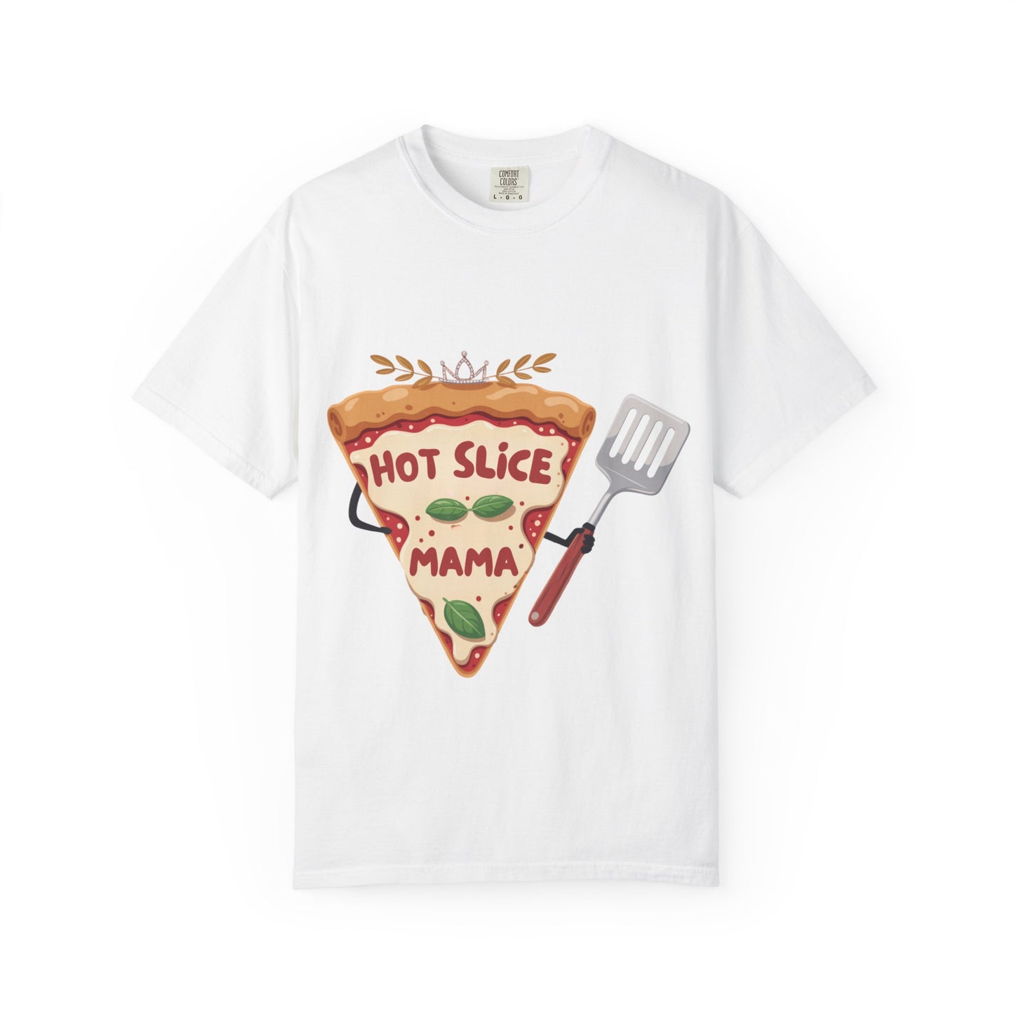 "Hot Slice Mama" Unisex Garment-Dyed T-Shirt - Fun Foodie Tee for Pizza Lovers