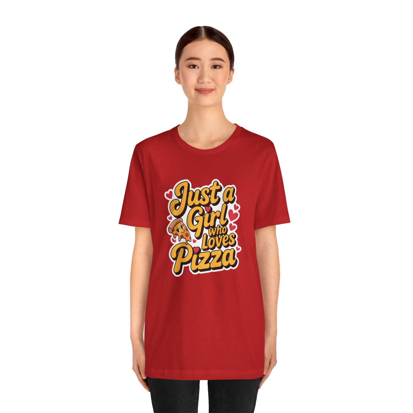 Just a Girl Who Loves Pizza – Cute Heart Slice T-Shirt
