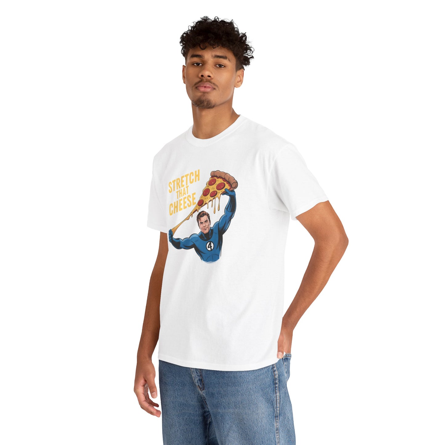 Stretch That Cheese – Mr. Fantastic Pizza Pull Tee