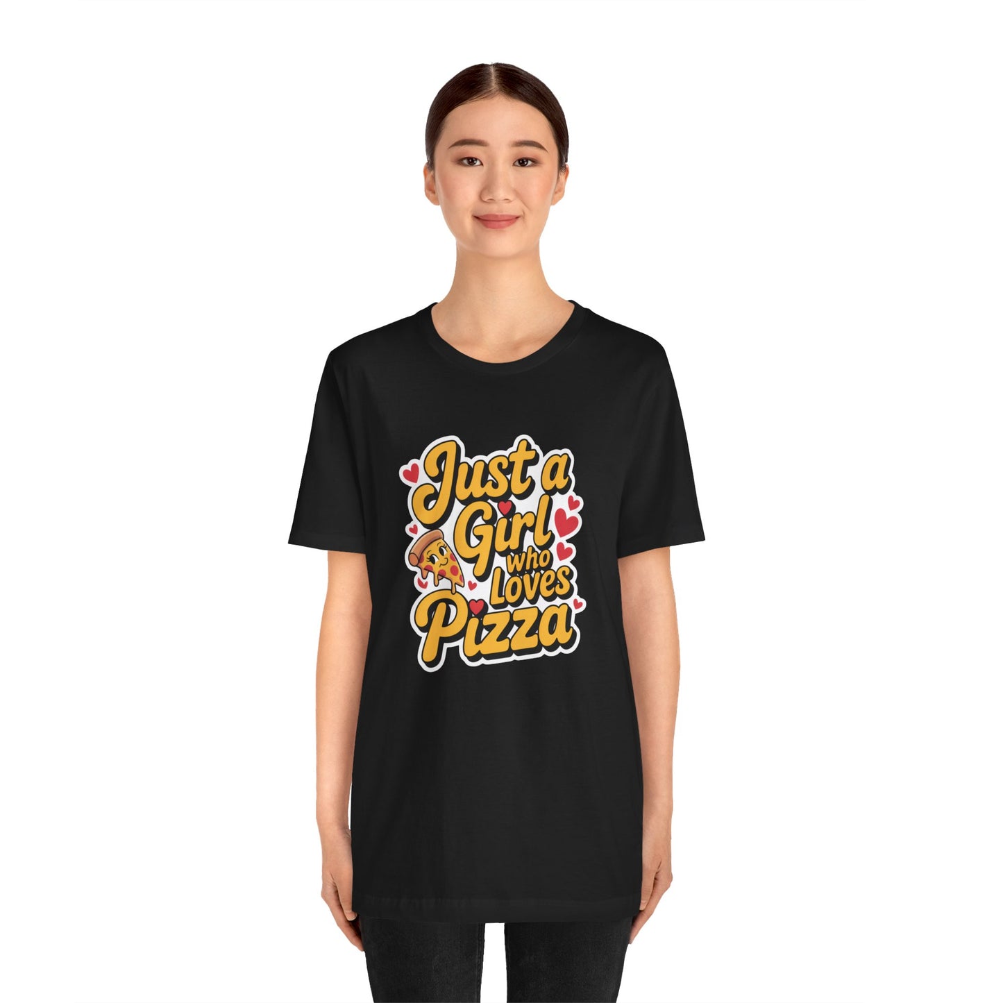 Just a Girl Who Loves Pizza – Cute Heart Slice T-Shirt
