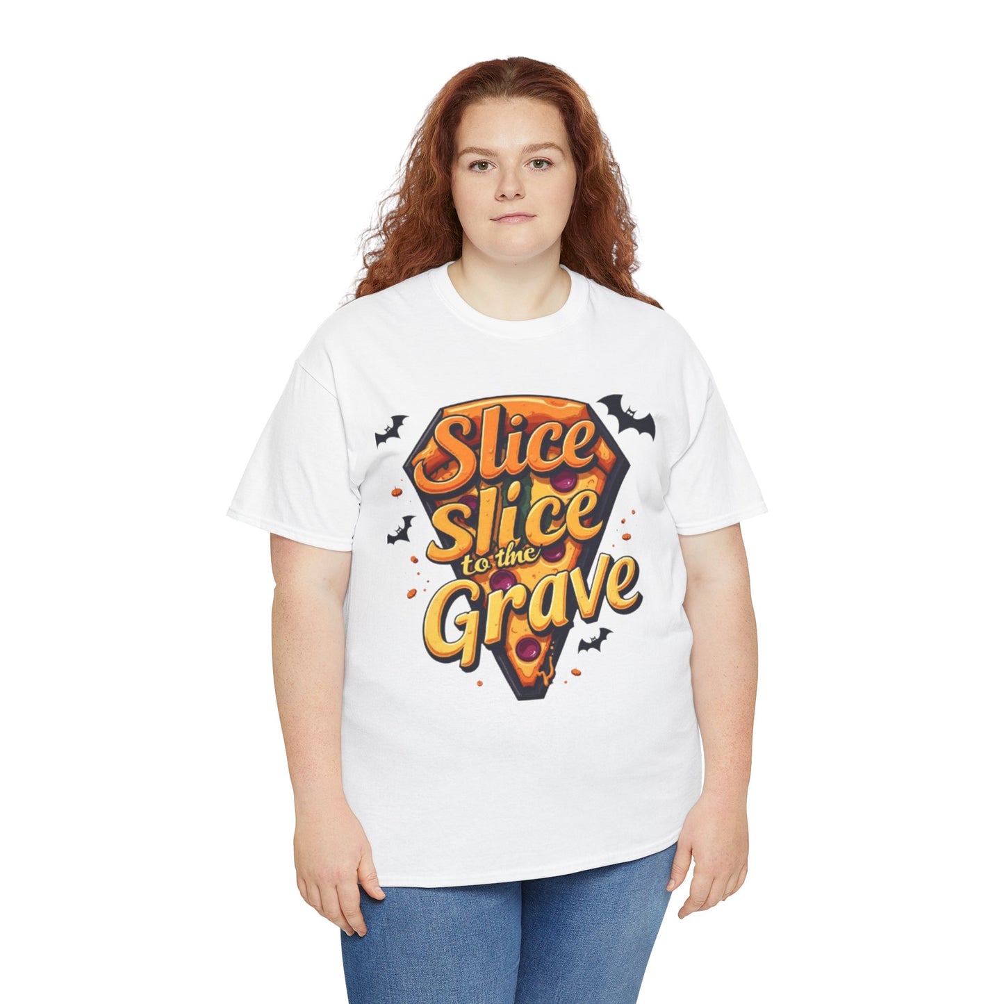 Pizza Grave Halloween Tee, Graphic Tee, Unisex Cotton Shirt, Halloween Costume, Pizza Lover Gift