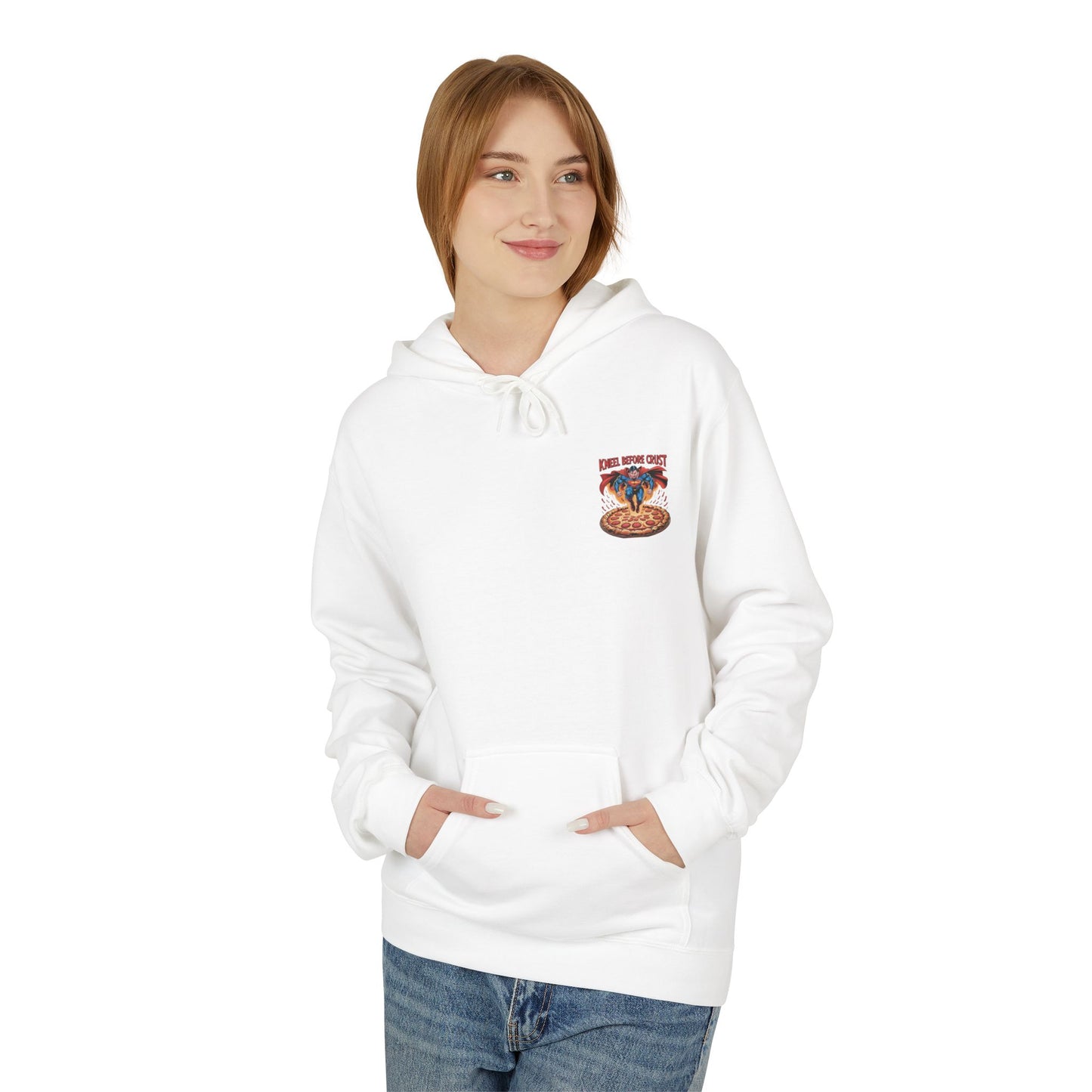 'Kneel Before Crust' Pizza Lover's Fleece Hoodie