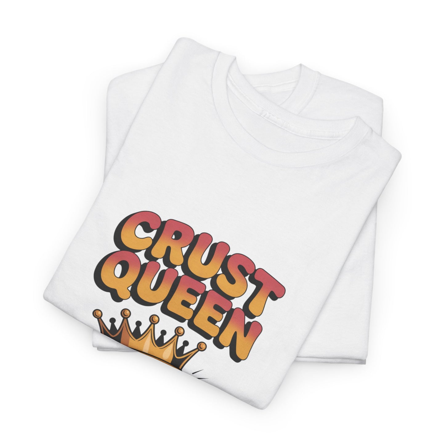 Crust Queen Pizza Unisex Heavy Cotton Tee - Fun Foodie Shirt
