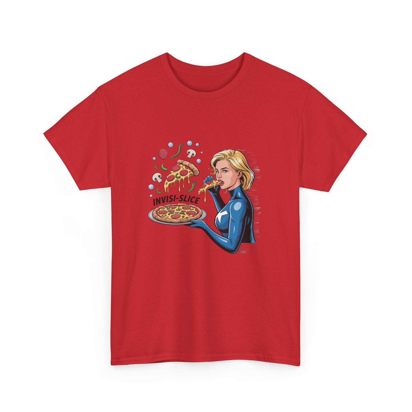 Invisible Slice – Sue Storm Pizza Shirt