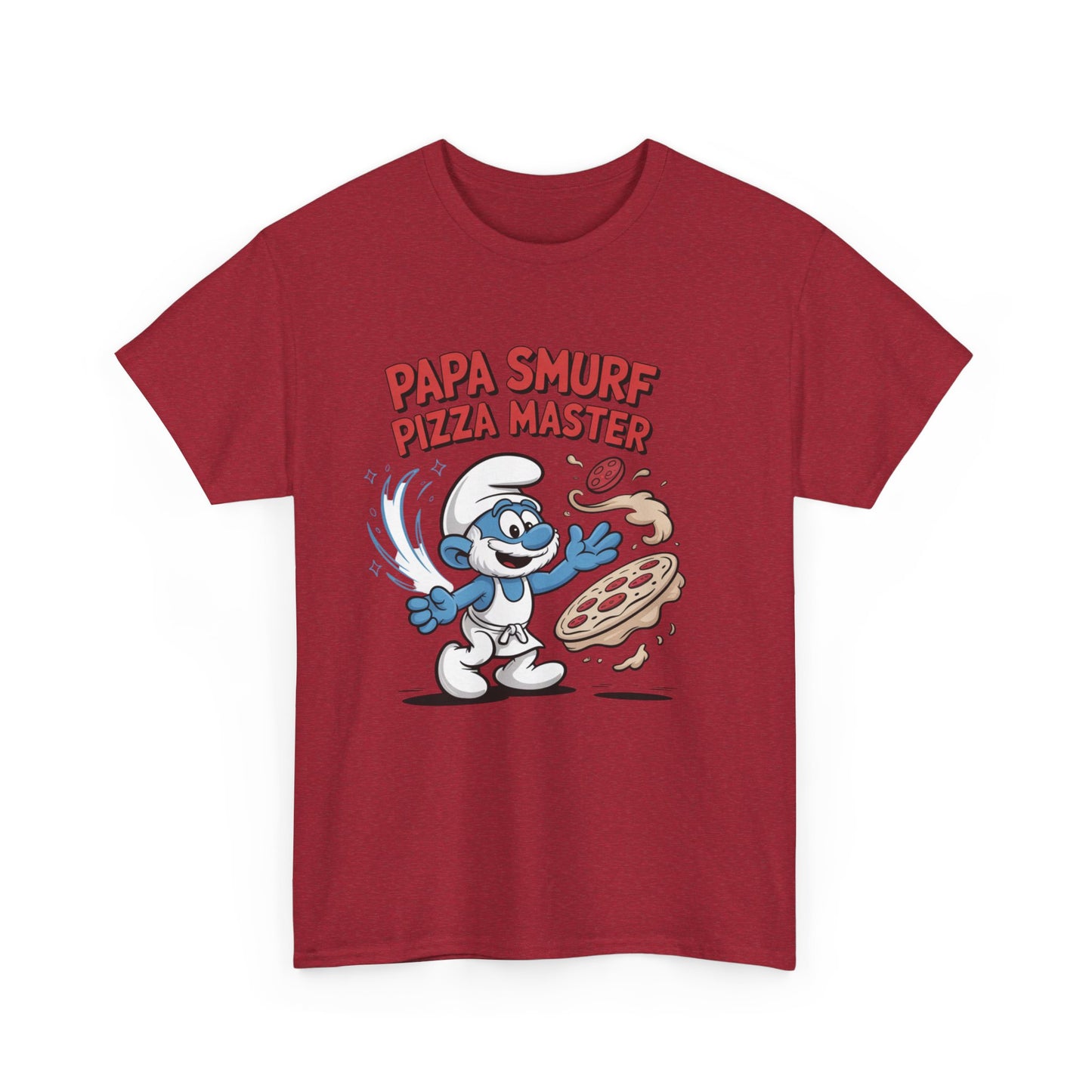Papa Smurf Pizza Master Unisex Cotton Tee