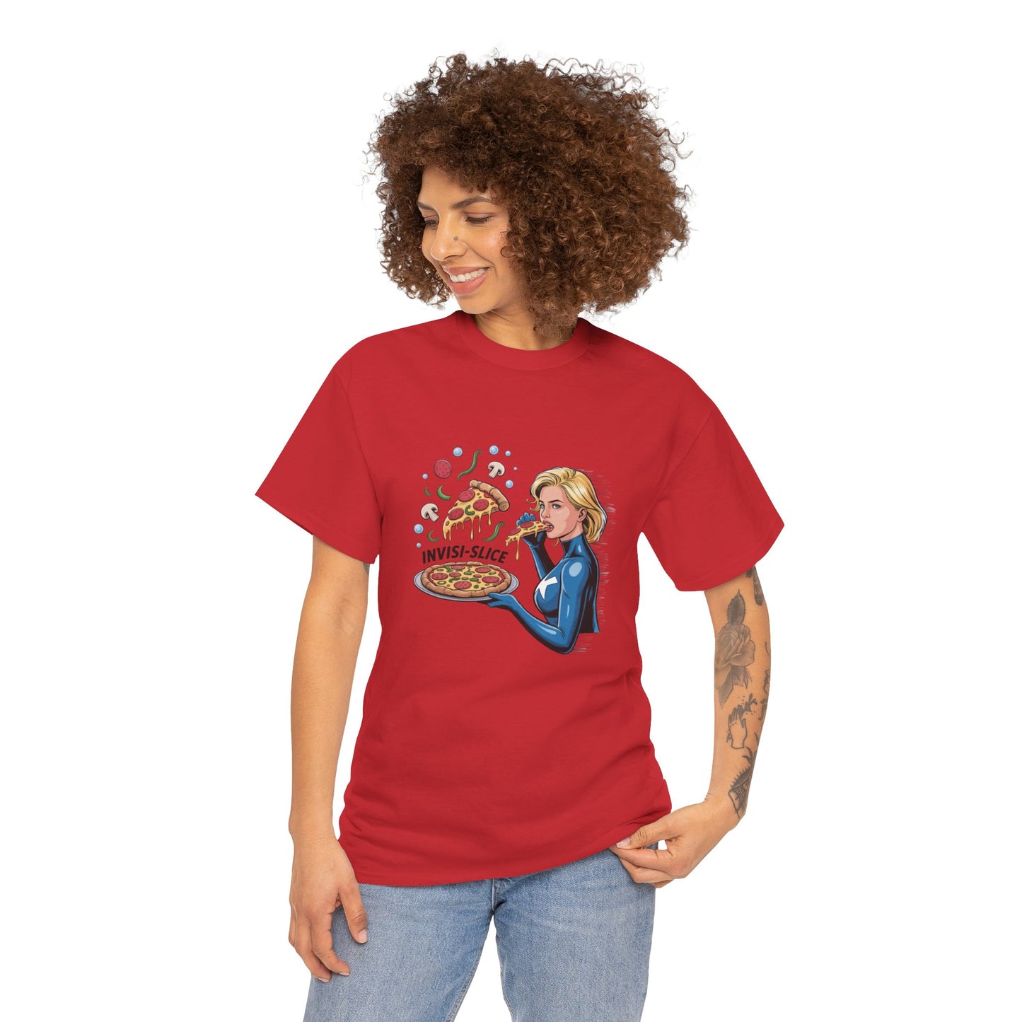 Invisible Slice – Sue Storm Pizza Shirt