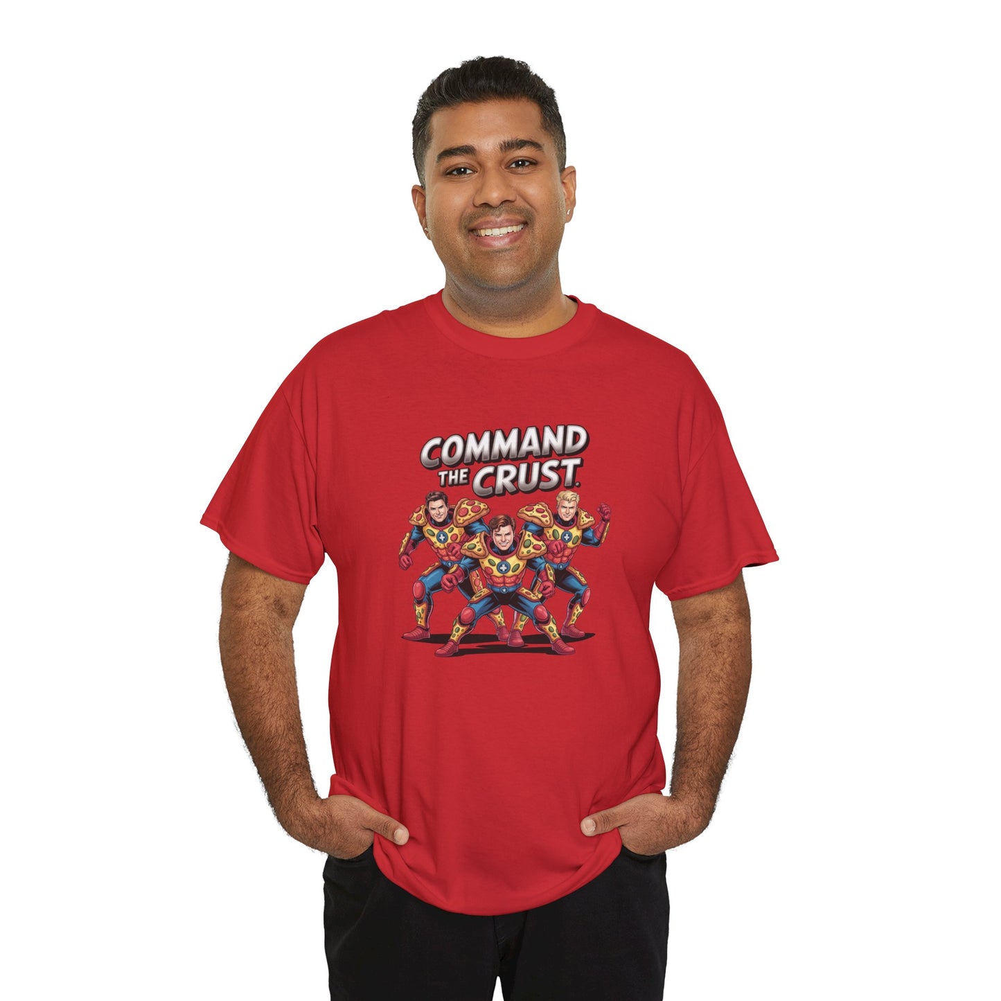 Command the Crust – Pizza Armor Squad T-Shirt