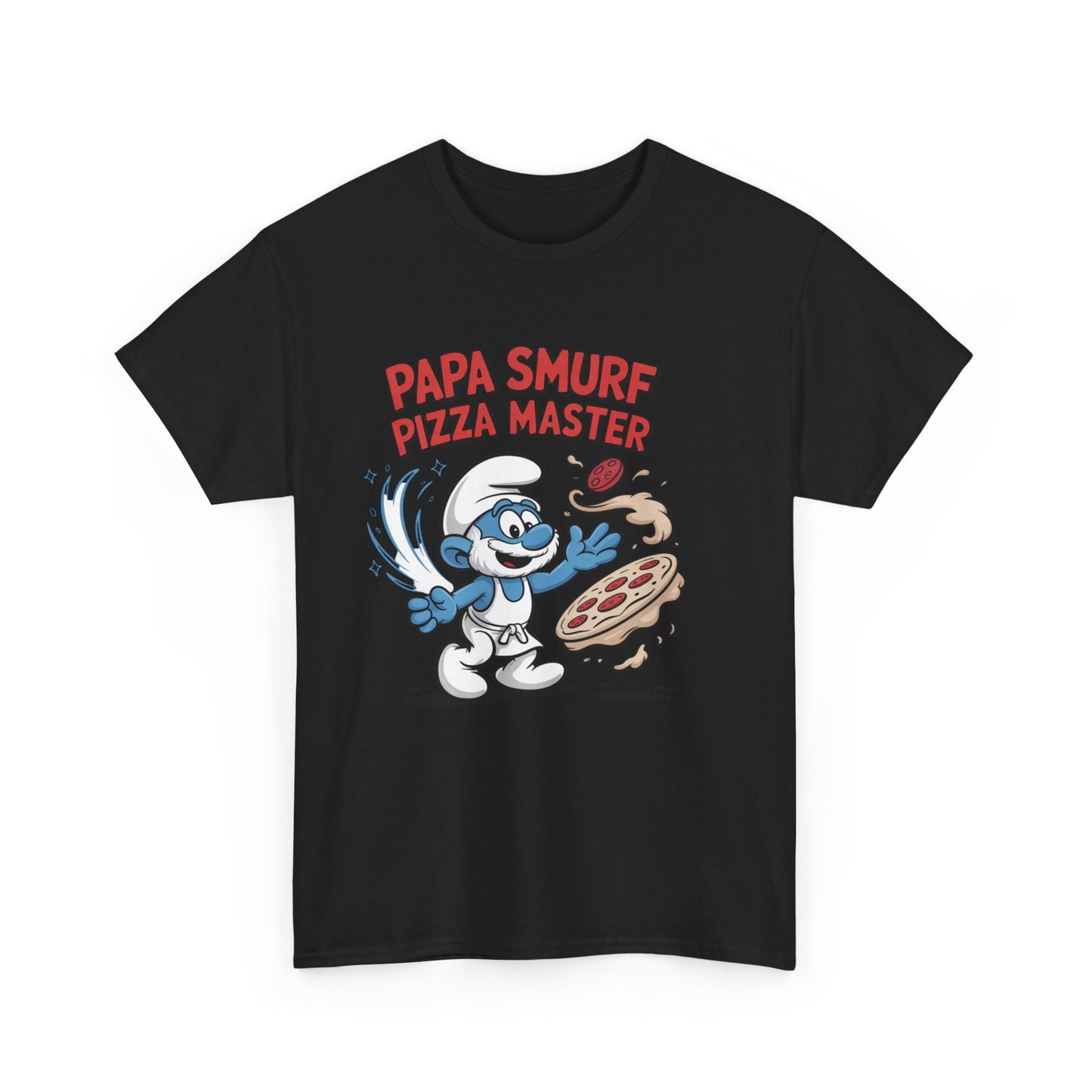 Papa Smurf Pizza Master Unisex Cotton Tee