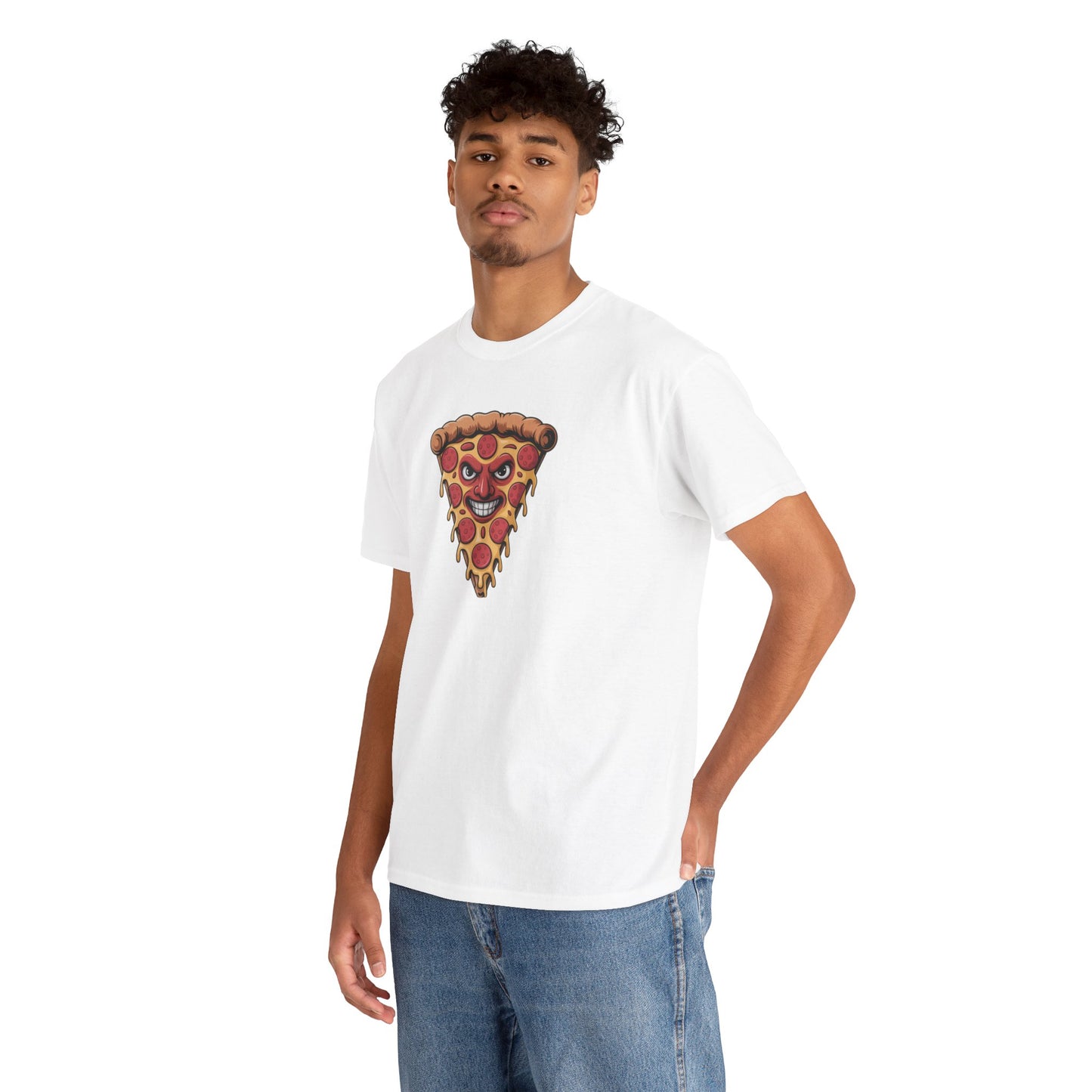 Pizza Lover Unisex Heavy Cotton Tee | Fun Foodie Shirt, Casual Wear, Gift for Foodies, Pizza Party, Food-Themed Apparel