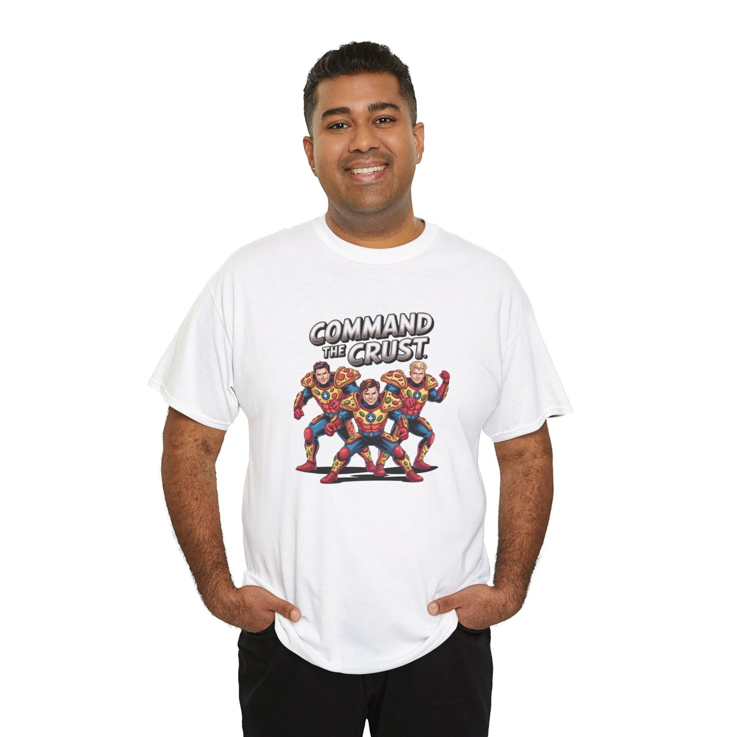 Command the Crust – Pizza Armor Squad T-Shirt