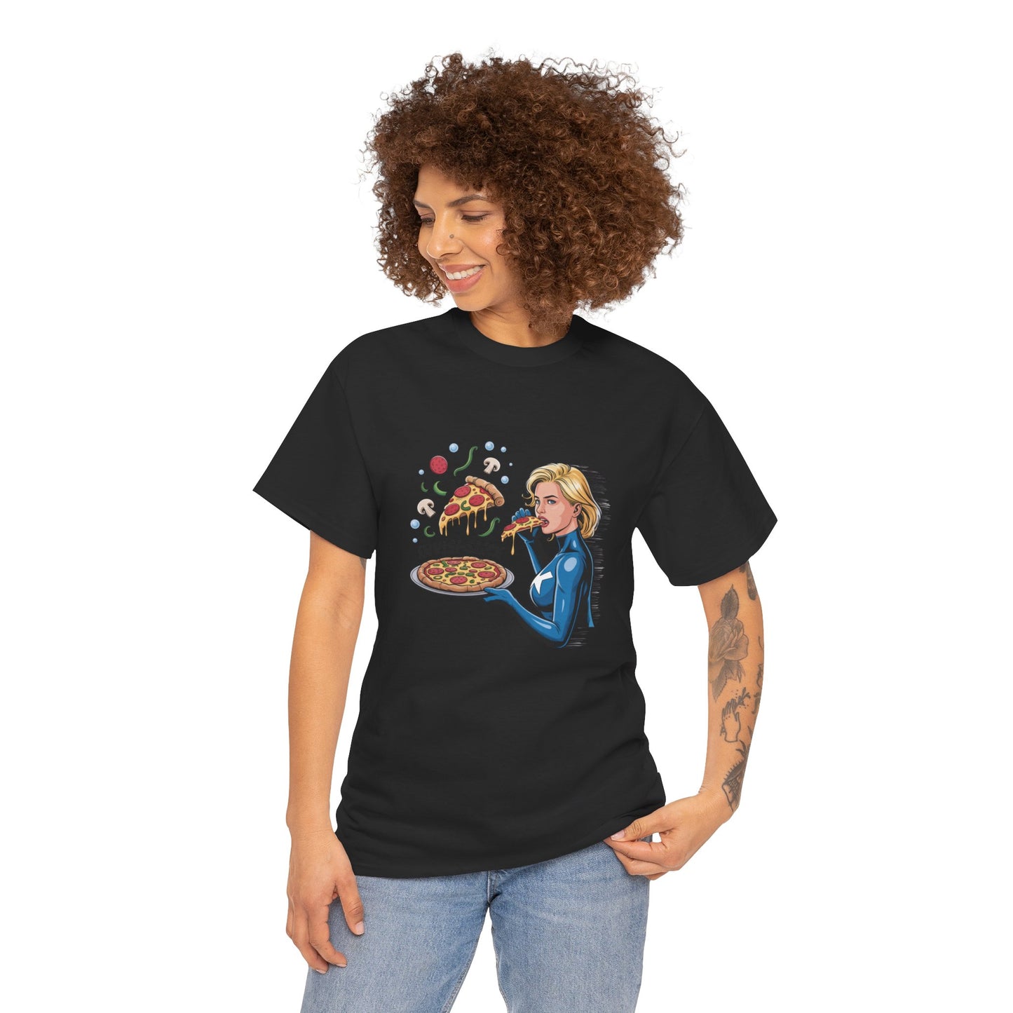 Invisible Slice – Sue Storm Pizza Shirt