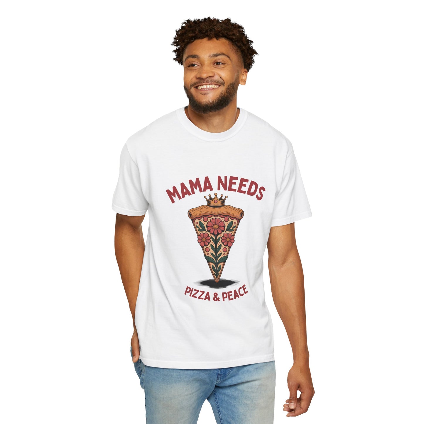 Mama Needs Pizza T-Shirt, Fun Casual Tee, Gift for Moms, Pizza Lover Apparel, Comfortable Everyday Wear