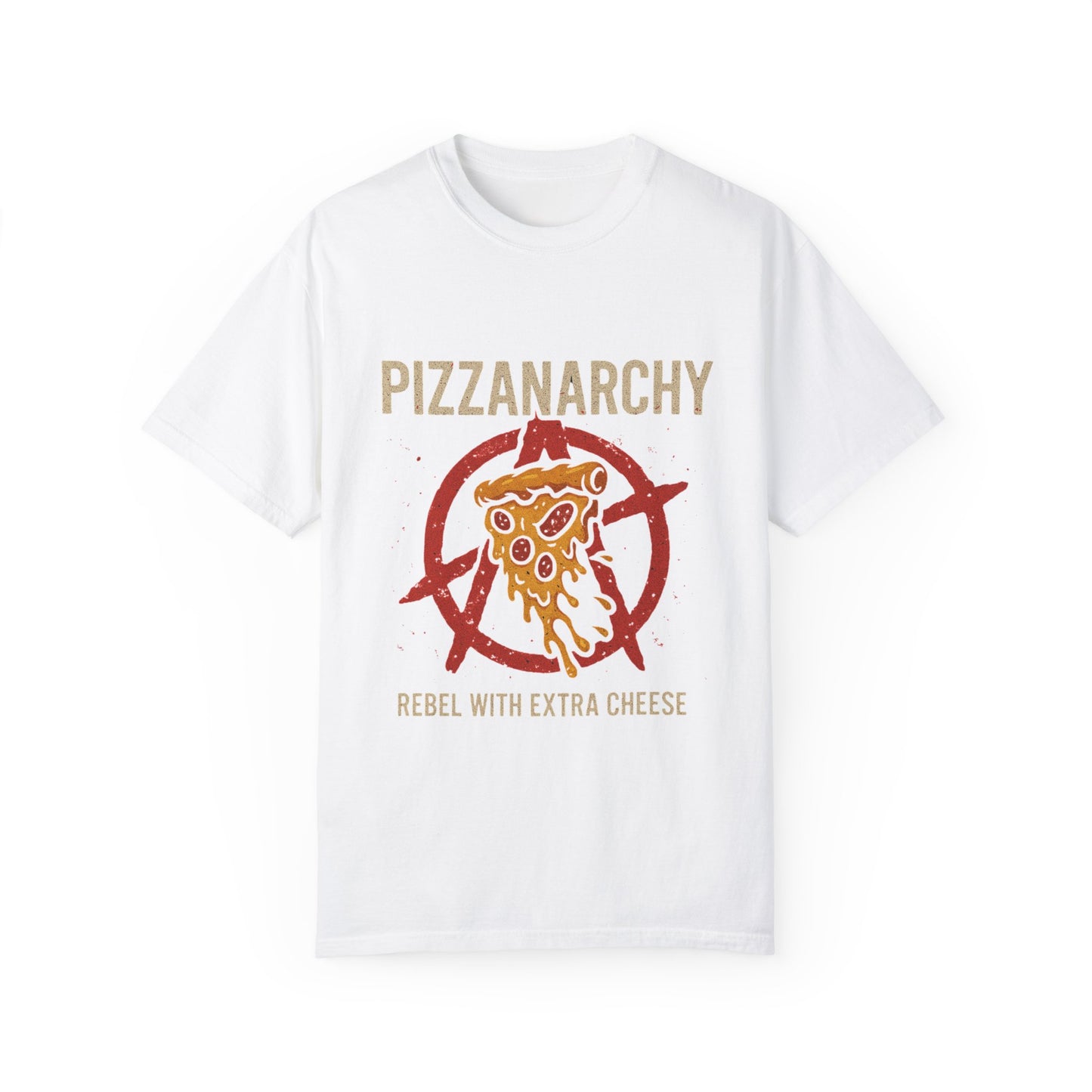 Unisex Pizzanarchy Graphic T-Shirt - Rebel With Extra Cheese