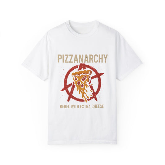 Unisex Pizzanarchy Graphic T-Shirt - Rebel With Extra Cheese