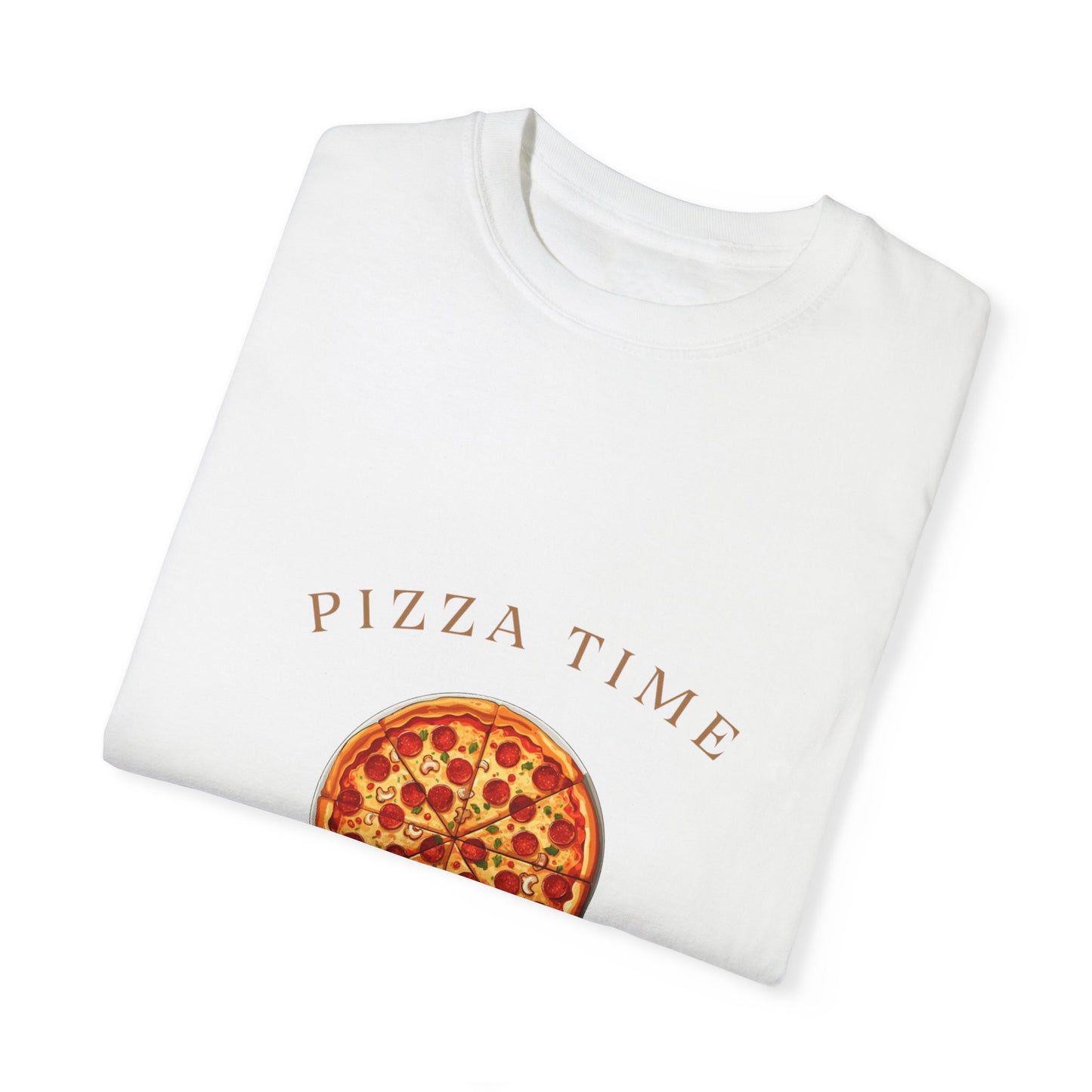 Pizza Time Unisex Garment-Dyed T-shirt - Perfect for Food Lovers and Casual Gatherings