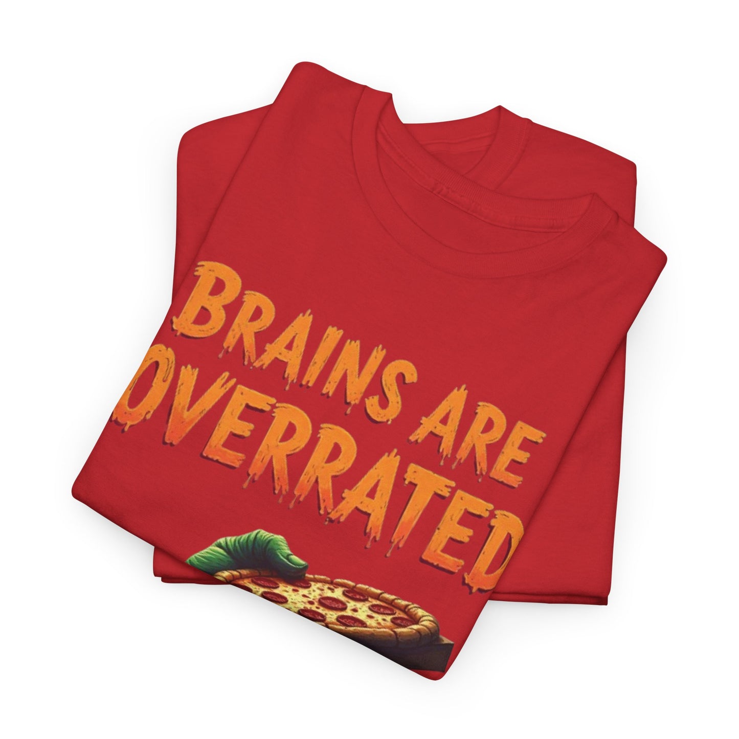 Halloween Humor Unisex Tee, Brains Are Overrated Graphic Tee, Fun Gift for Halloween Party, Casual Wear, Quirky Gift Idea