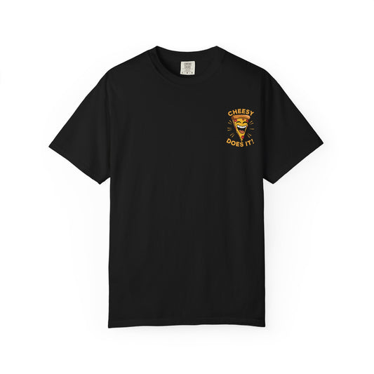 Cheesy Pizza T-Shirt, Unisex Garment-Dyed Tee, Fun Foodie Apparel, Gift for Pizza Lovers, Casual Graphic Shirt, Comfortable Everyday Wear