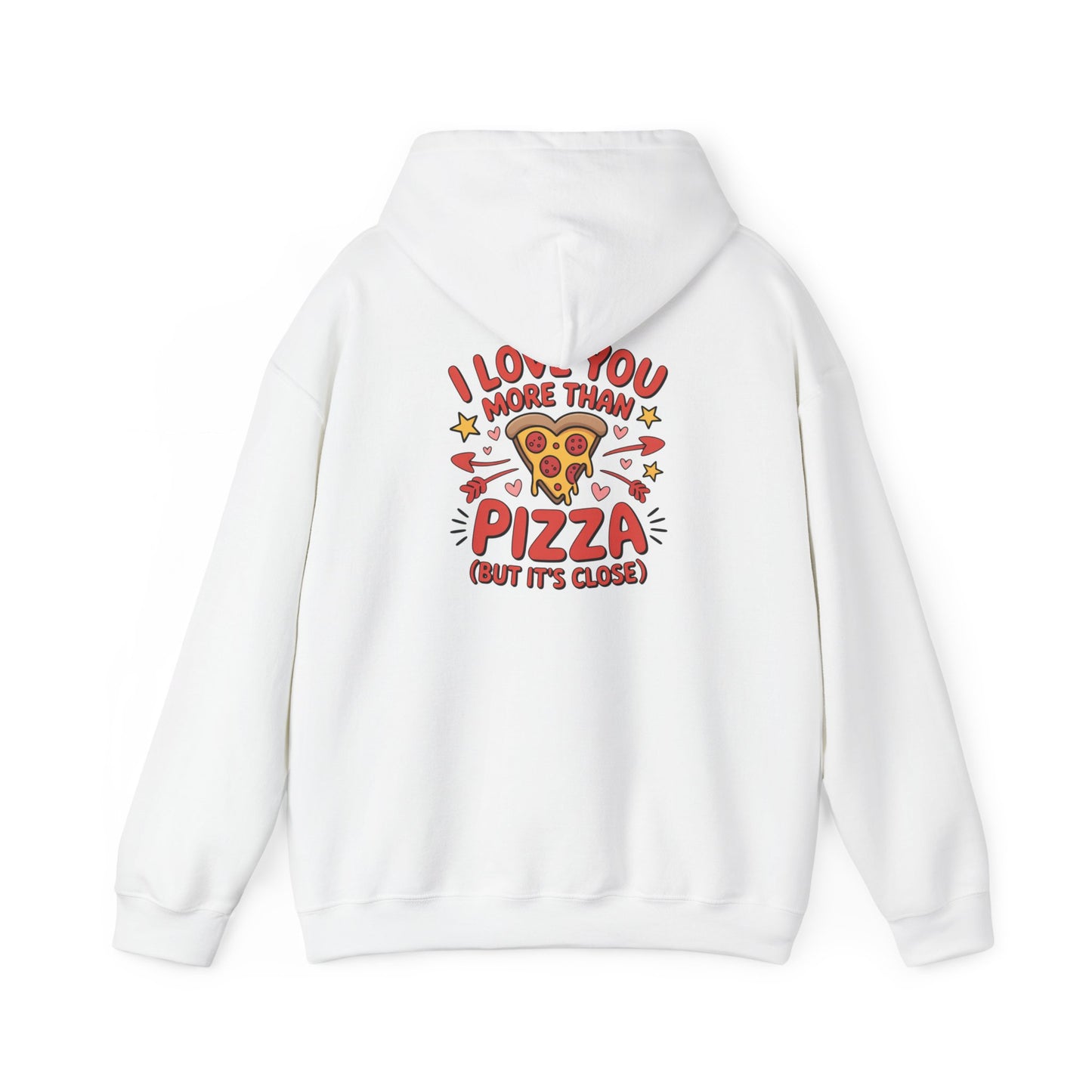 I Love You More Than Pizza Hoodie, Funny Gift Sweatshirt, Cute Couples Apparel, Foodie Hoodie, Valentine's Day Gift, Unisex Love Sweatshirt