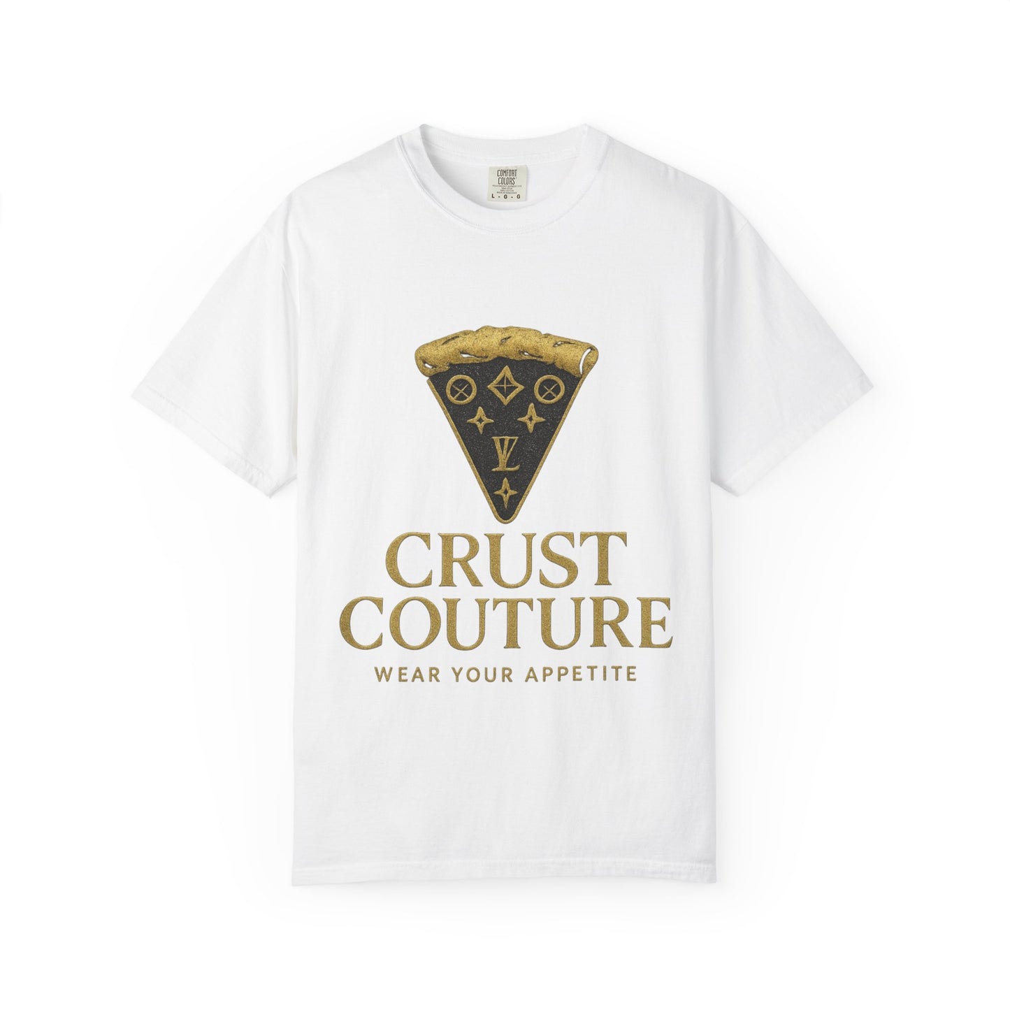 Fashionable Foodie T-Shirt, Crust Couture Design, Unisex Apparel, Gift for Pizza Lovers, Trendy Streetwear, Casual Wear