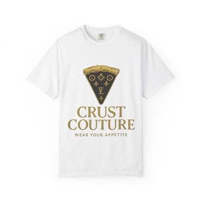 Fashionable Foodie T-Shirt, Crust Couture Design, Unisex Apparel, Gift for Pizza Lovers, Trendy Streetwear, Casual Wear