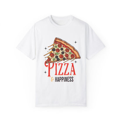 Pizza & Happiness Unisex Garment-Dyed T-Shirt
